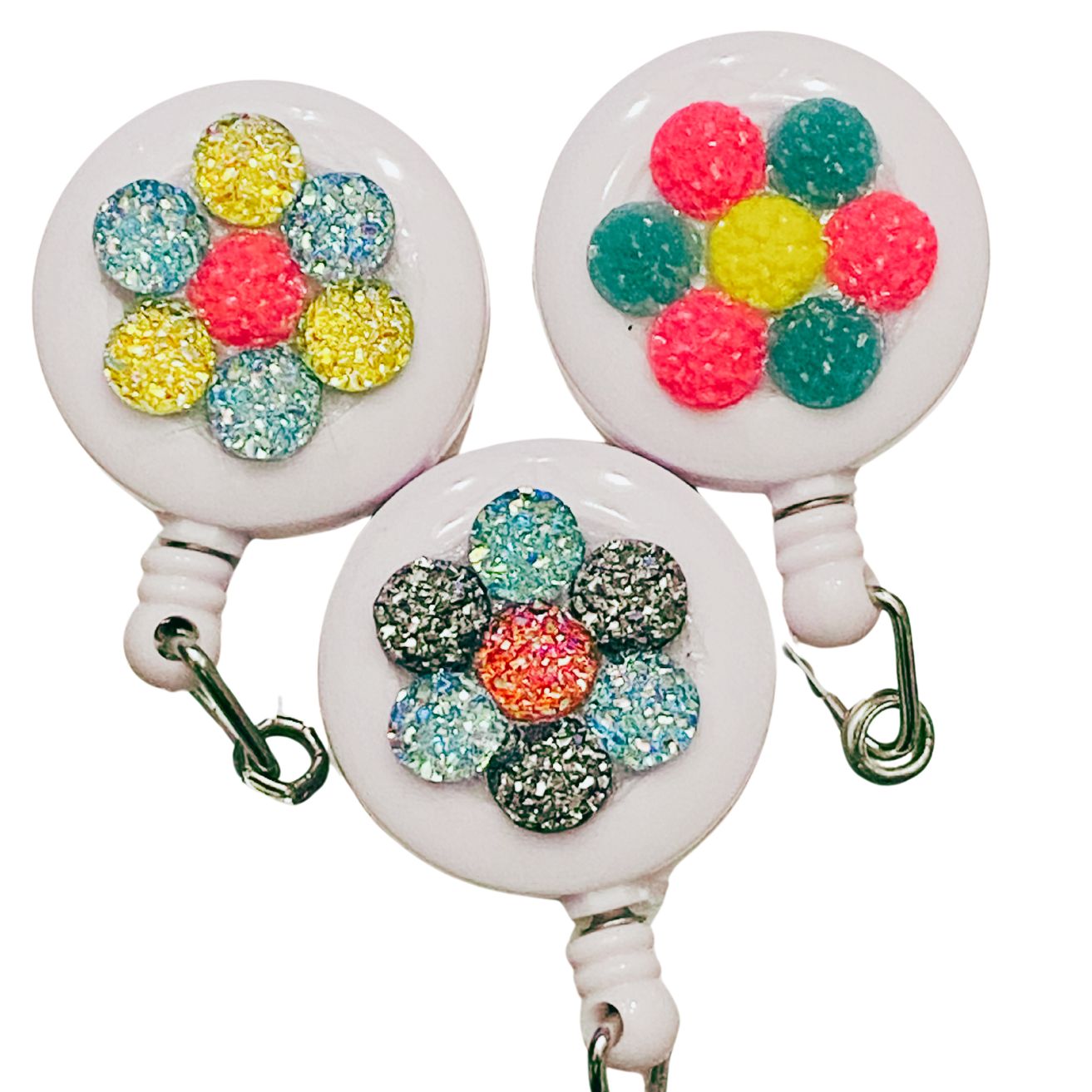 Blooming Sparkle Surprise - Flower Badge Reels for Nurses