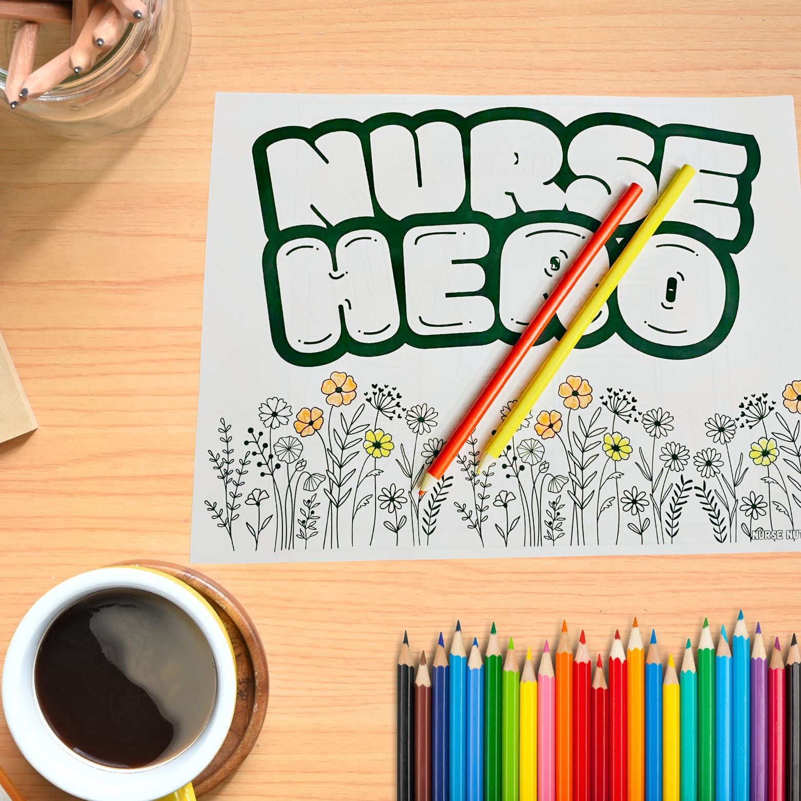 Nurse Hero - Nurse Coloring Page