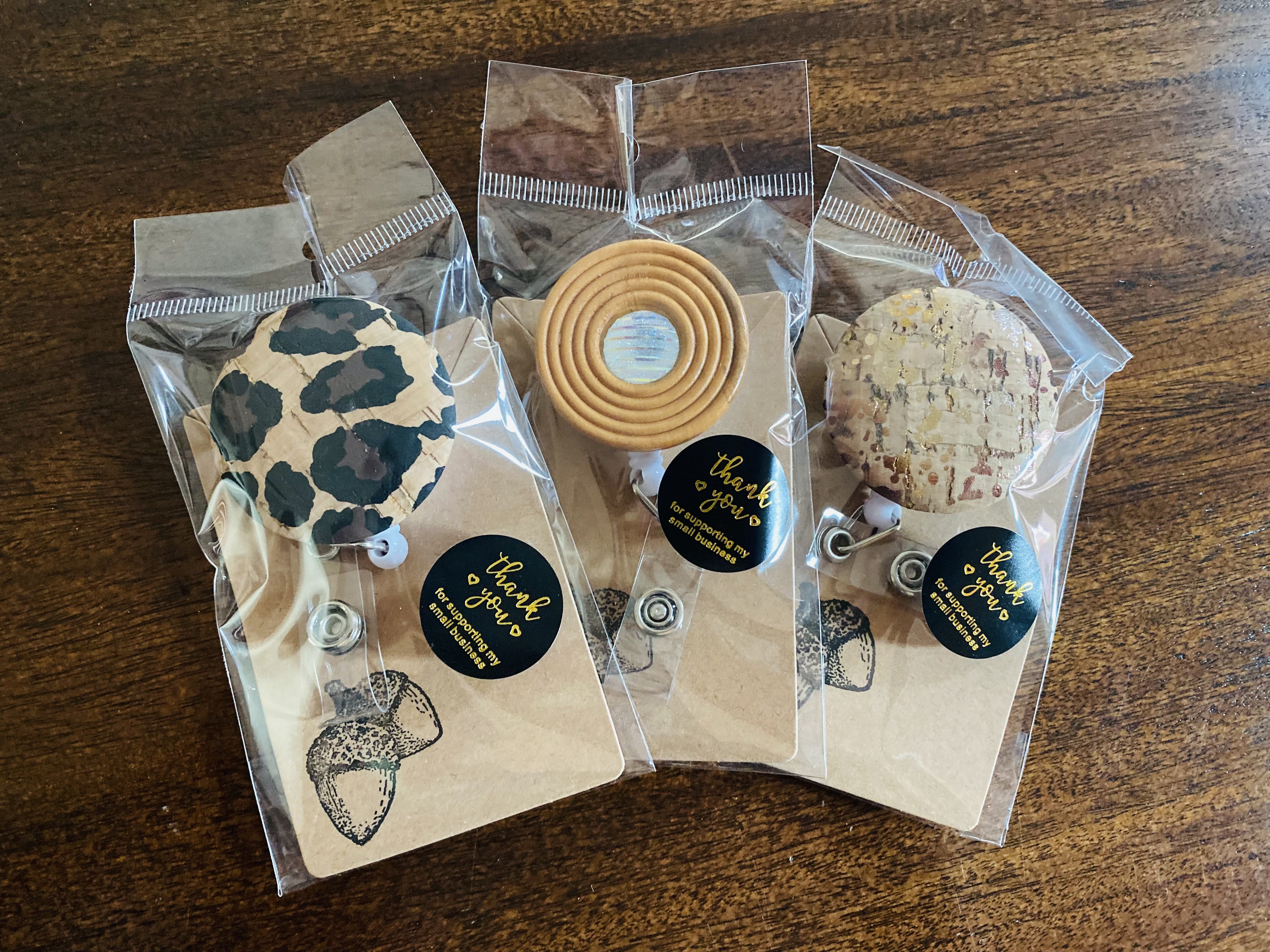 Cheetah Chic: Cork Button - Badge Reels for Nurses