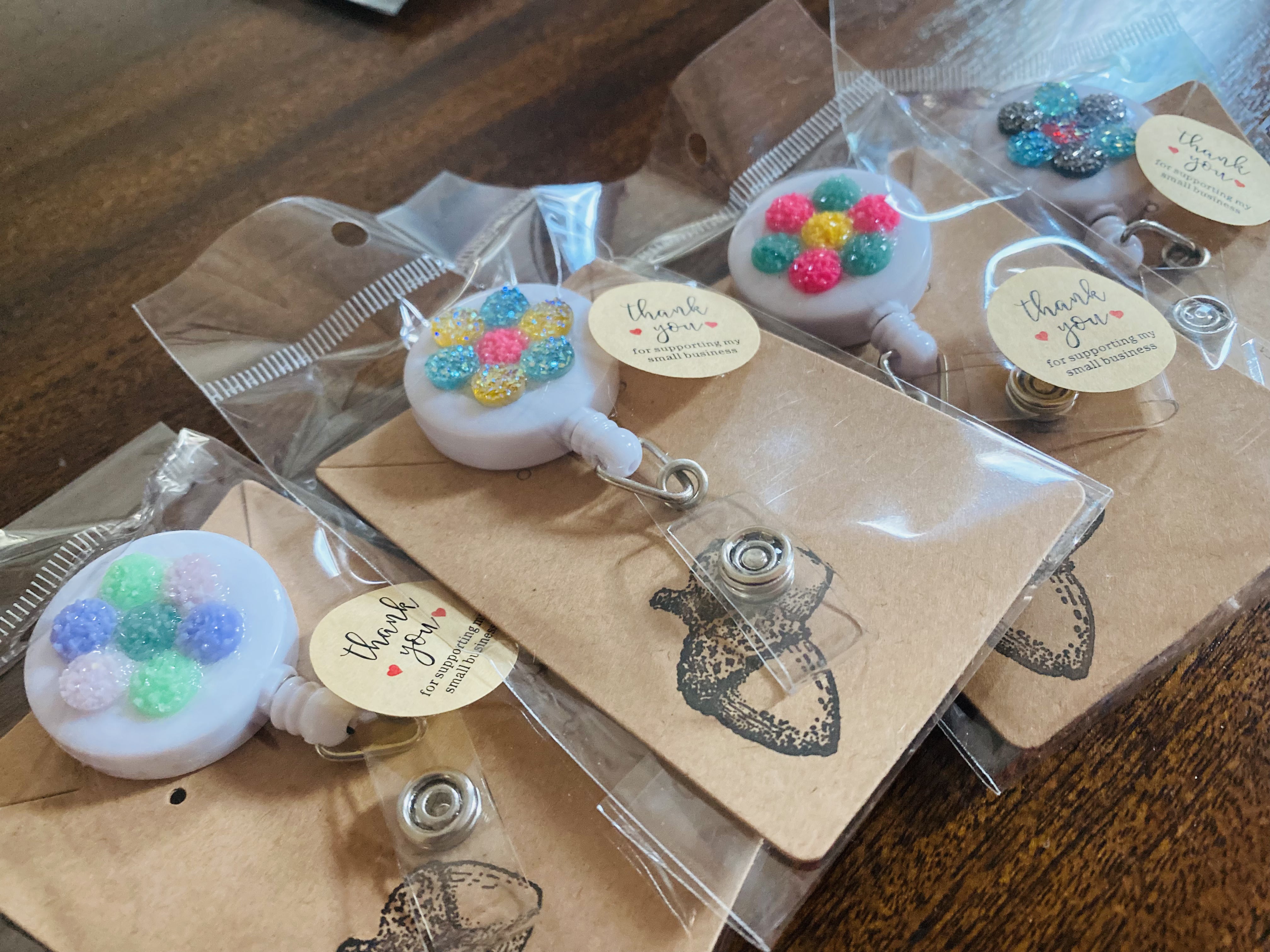 Blooming Sparkle Surprise - Flower Badge Reels for Nurses