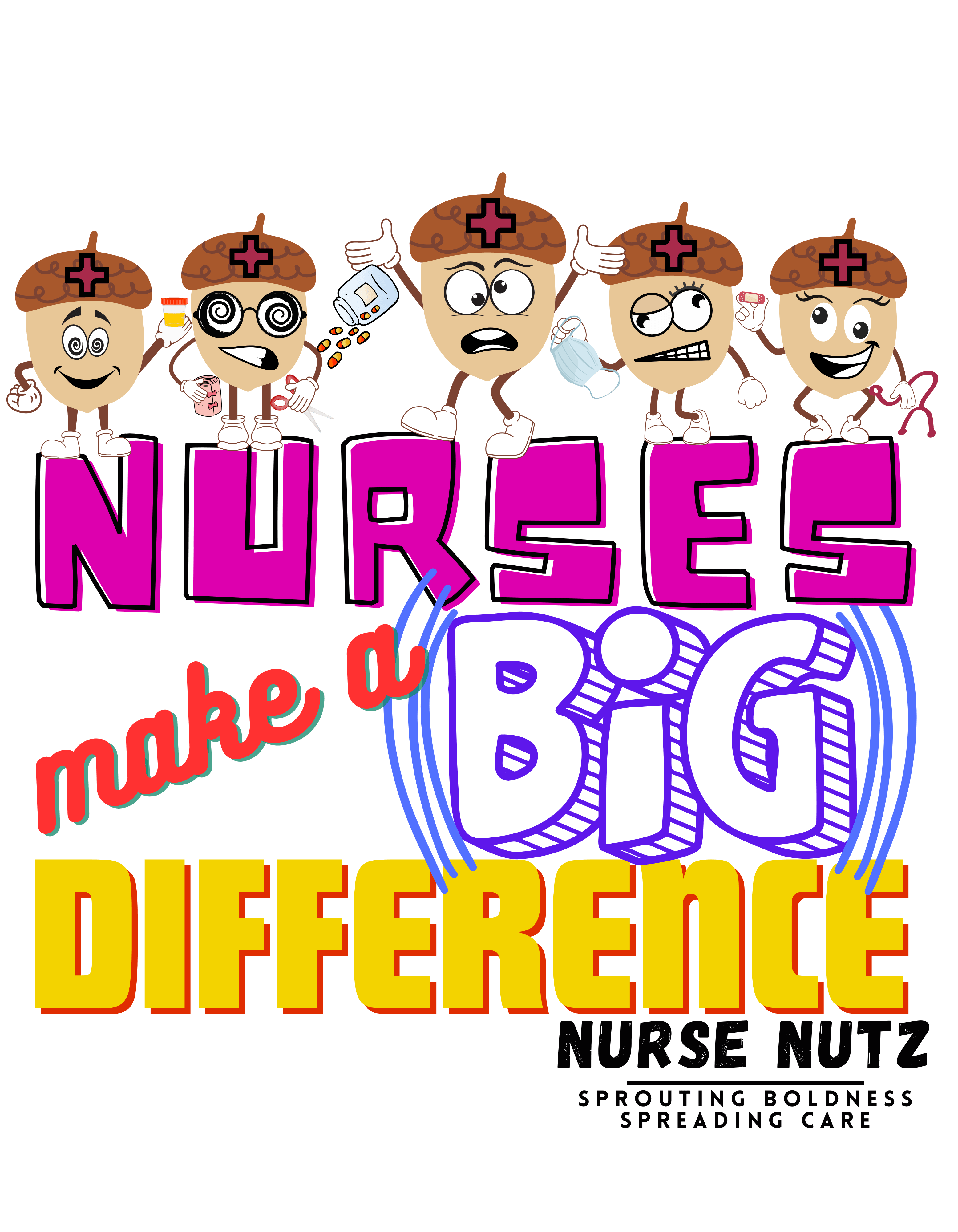 NURSES MAKE A BIG DIFFERENCE - Nurse Sticker