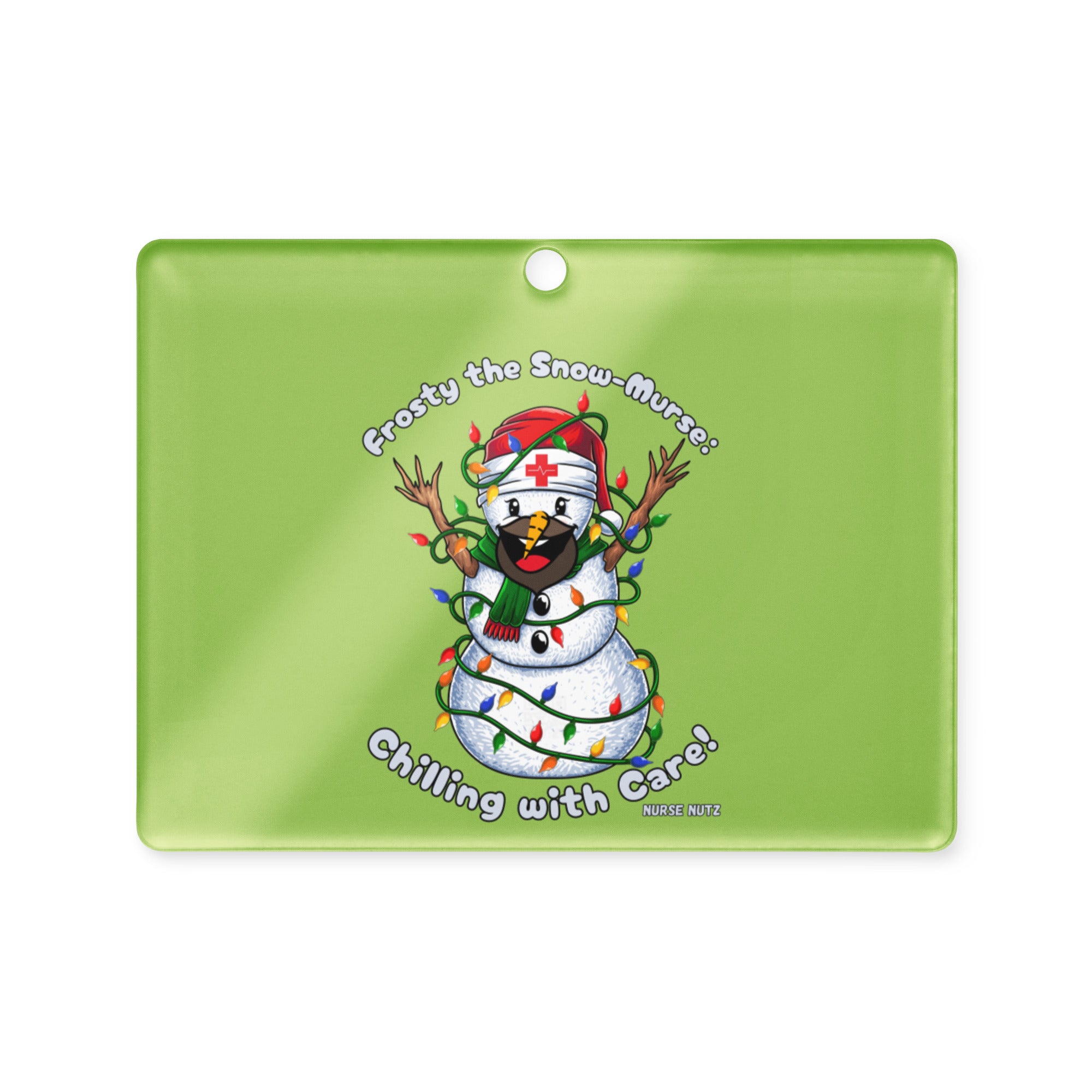 Frosty the Snow-Murse: Chilling with Care! - Nurse Christmas Ornament (Acrylic)