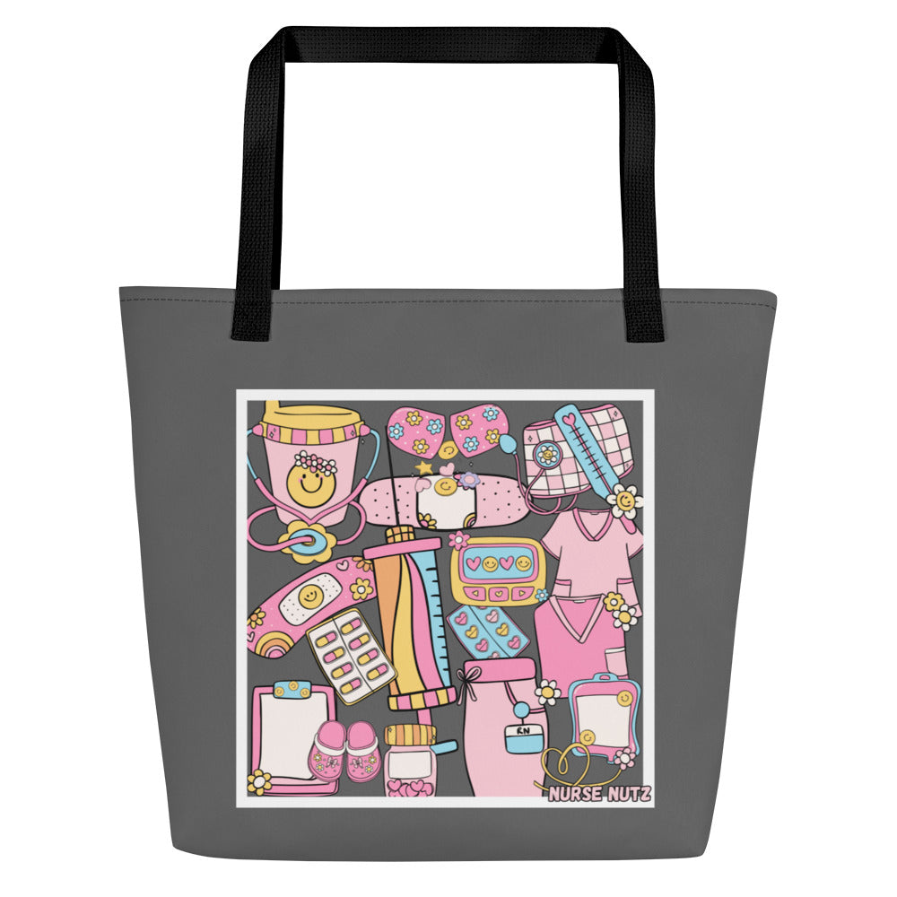 IN MY RETIRED NURSE ERA - Large Nurse Tote Bag