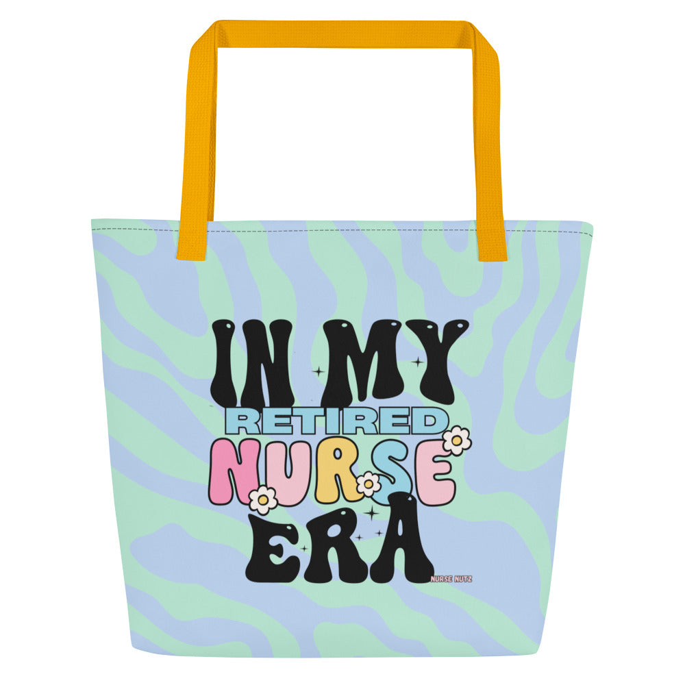 IN MY RETIRED NURSE ERA - Large Nurse Tote Bag