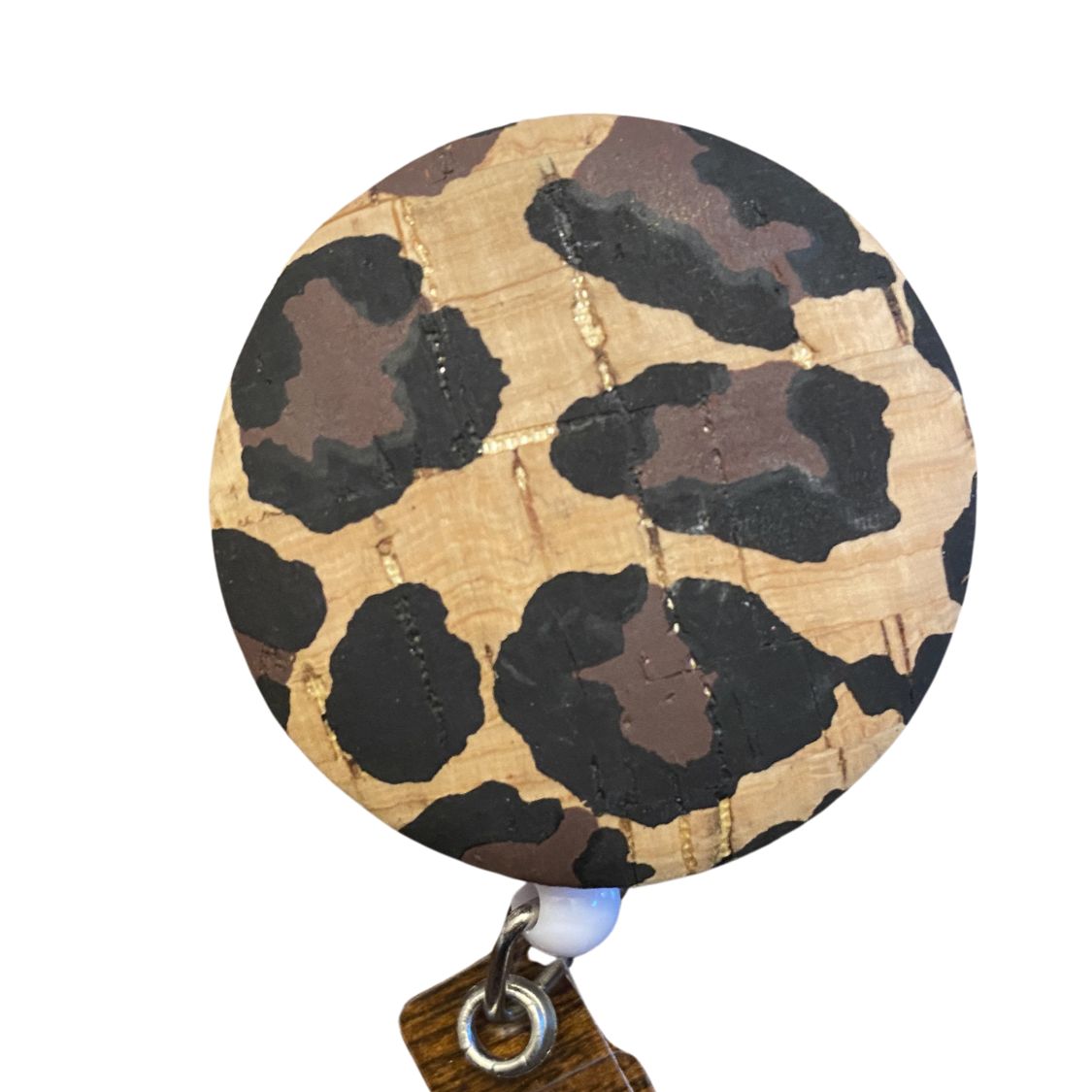 Cheetah Chic: Cork Button - Badge Reels for Nurses