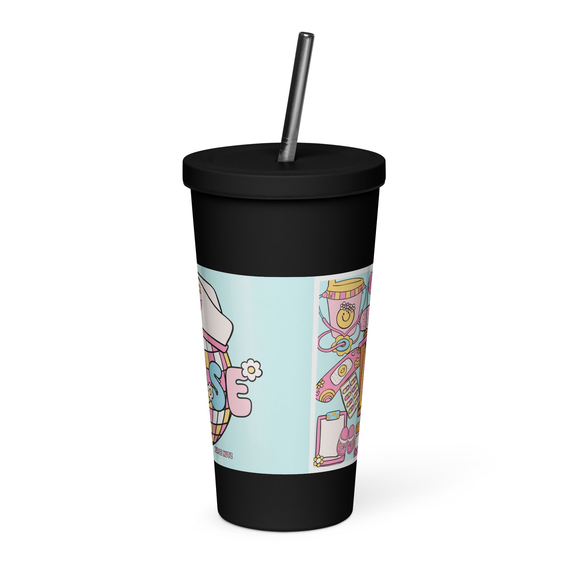 FUN NURSE - Nurse Tumbler (Insulated with Straw)