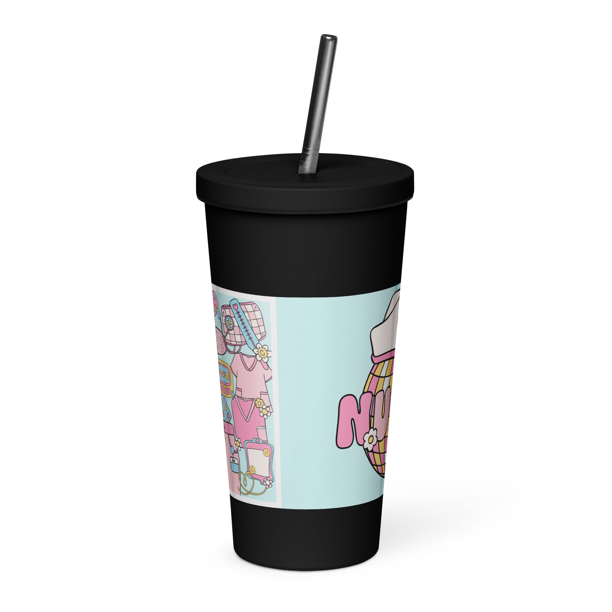 FUN NURSE - Nurse Tumbler (Insulated with Straw)