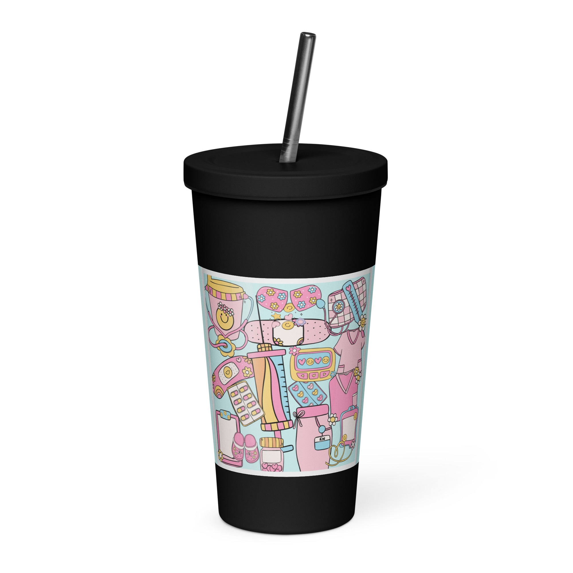 FUN NURSE - Nurse Tumbler (Insulated with Straw)