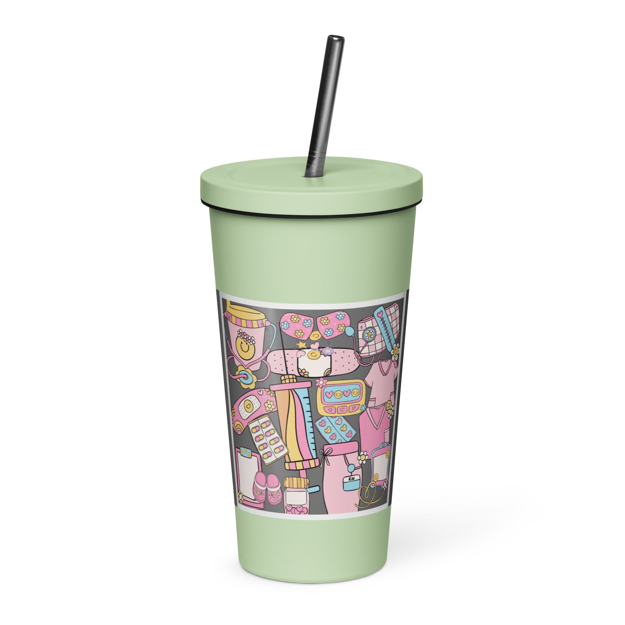 FUN NURSE - Nurse Tumbler (Insulated with Straw)