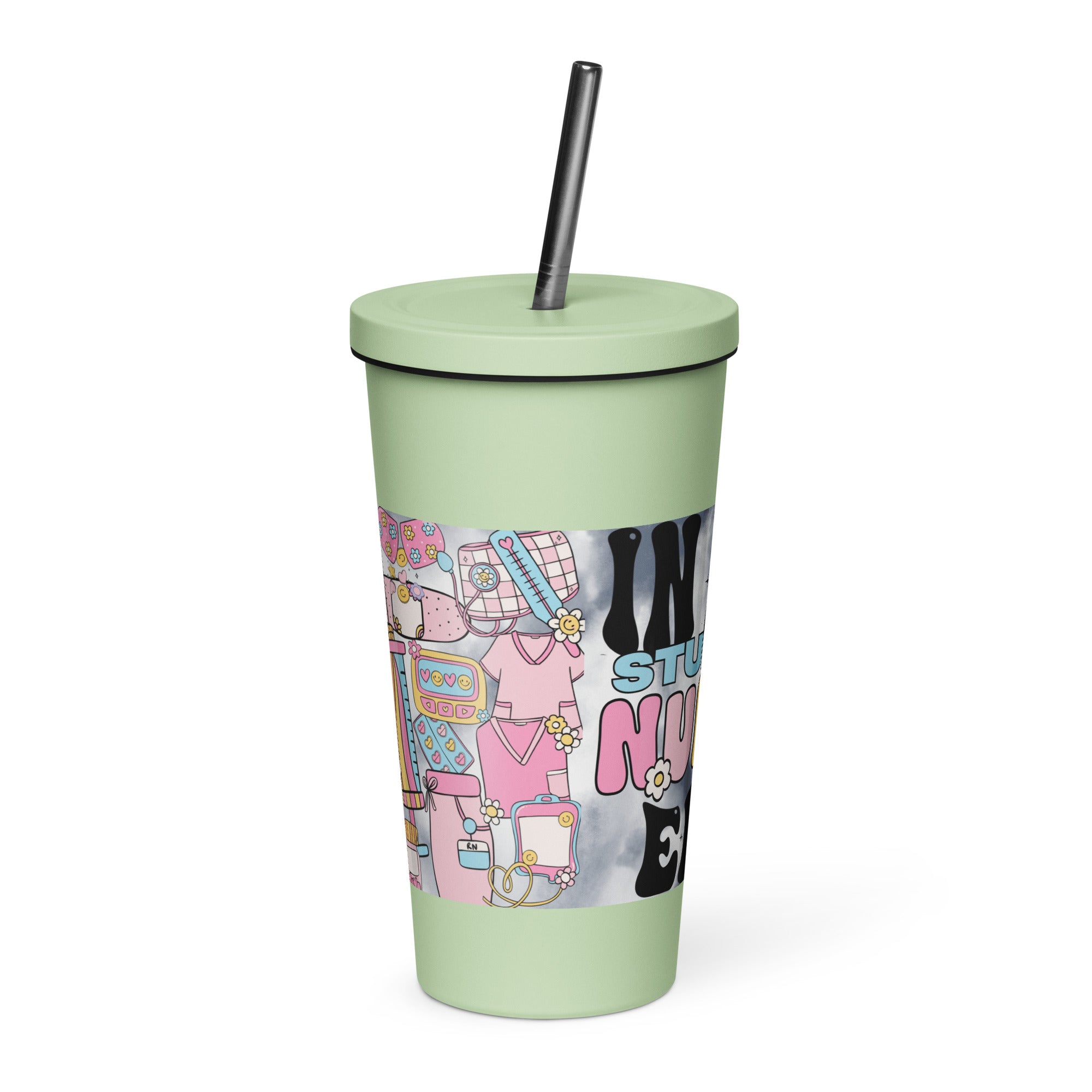 IN MY STUDENT NURSE ERA - Nurse Tumbler (Insulated with Straw)