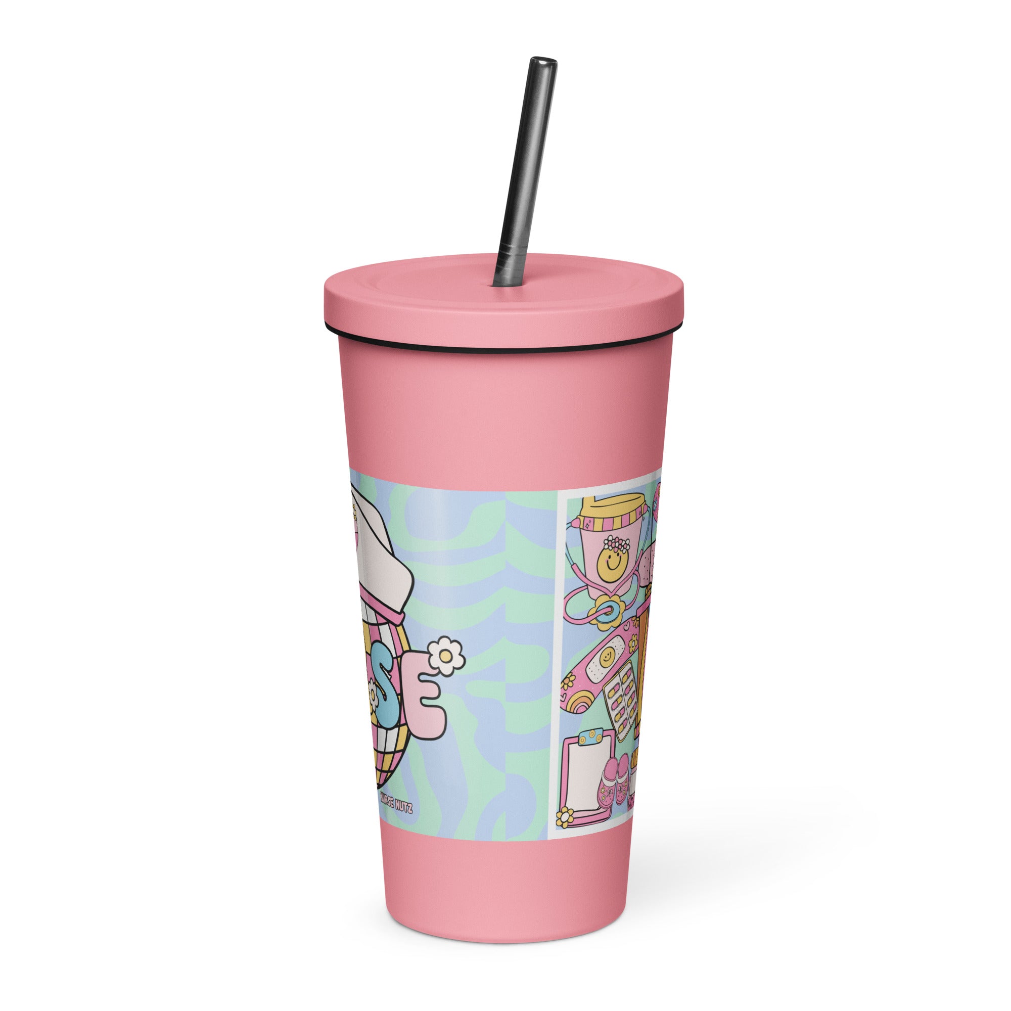 FUN NURSE - Nurse Tumbler (Insulated with Straw)