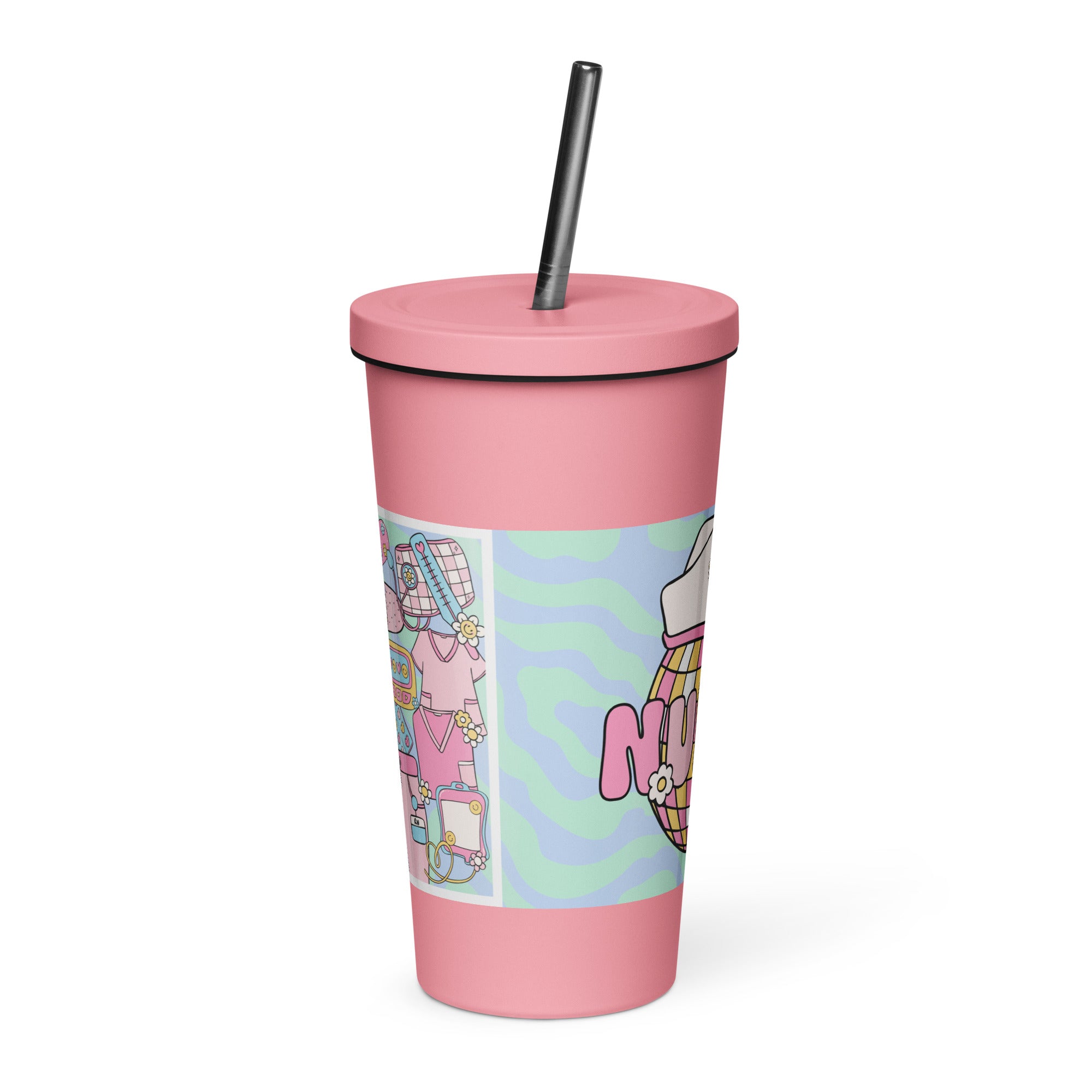 FUN NURSE - Nurse Tumbler (Insulated with Straw)