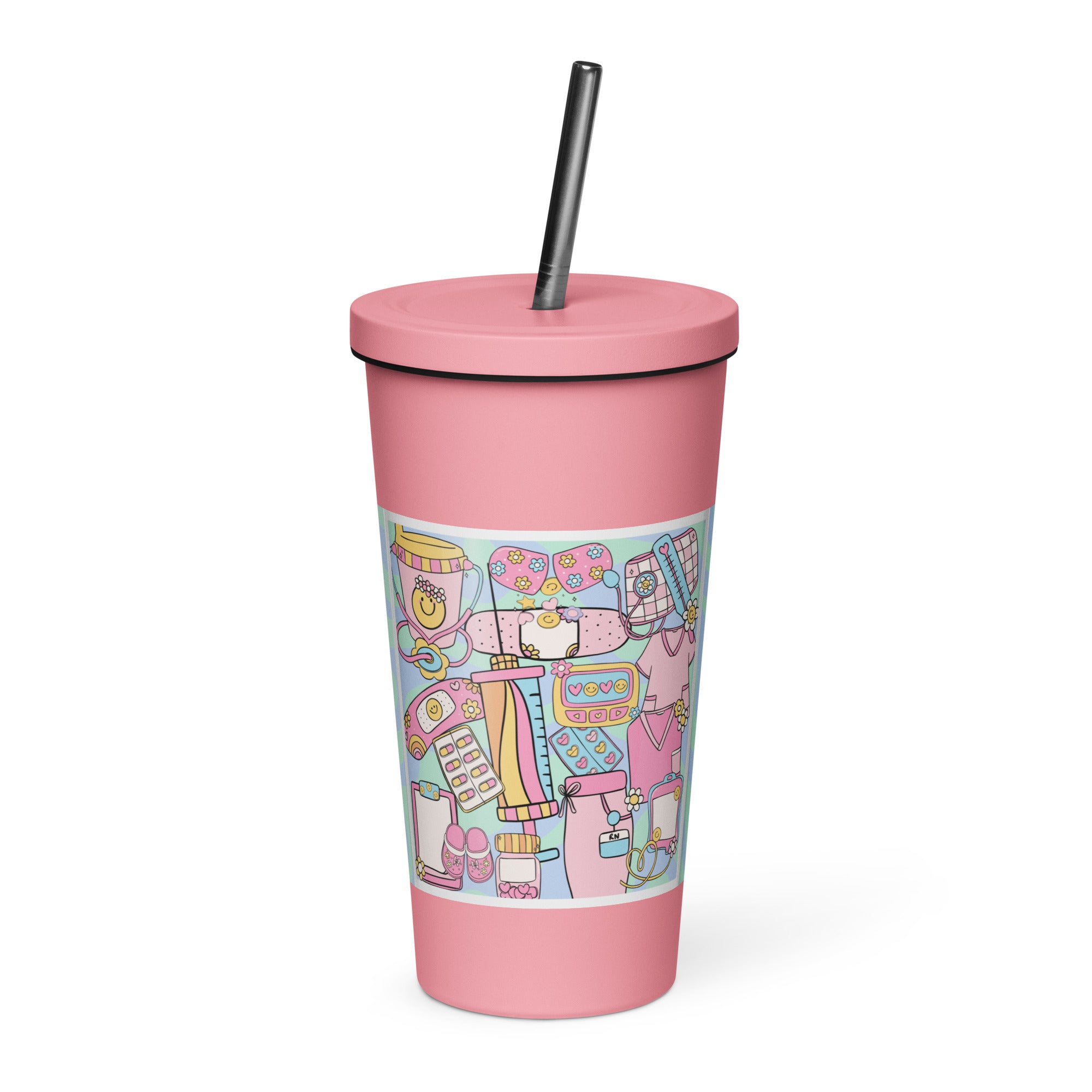 FUN NURSE - Nurse Tumbler (Insulated with Straw)