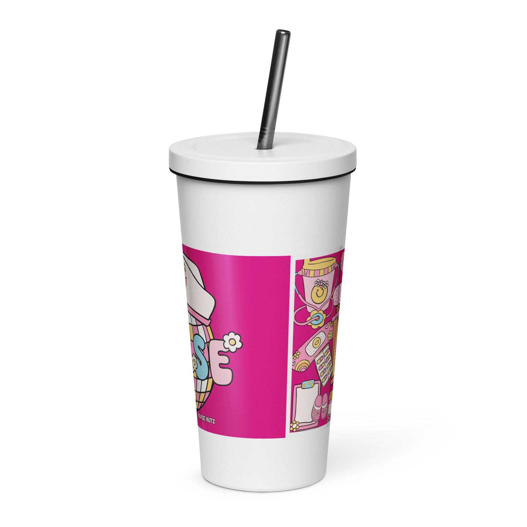 FUN NURSE - Nurse Tumbler (Insulated with Straw)