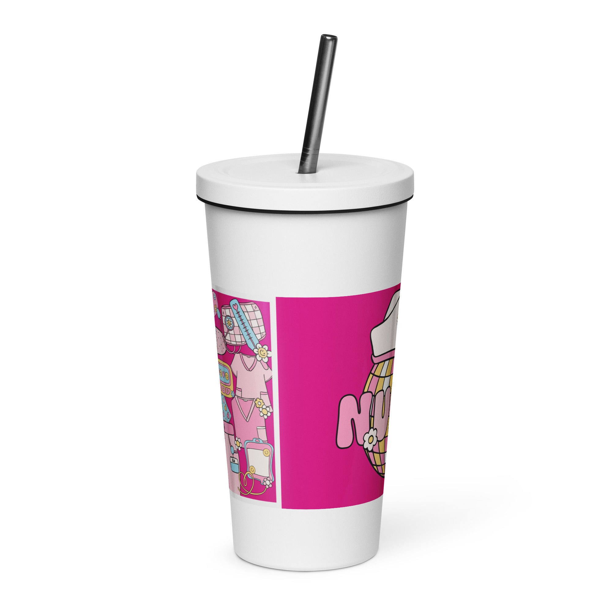 FUN NURSE - Nurse Tumbler (Insulated with Straw)