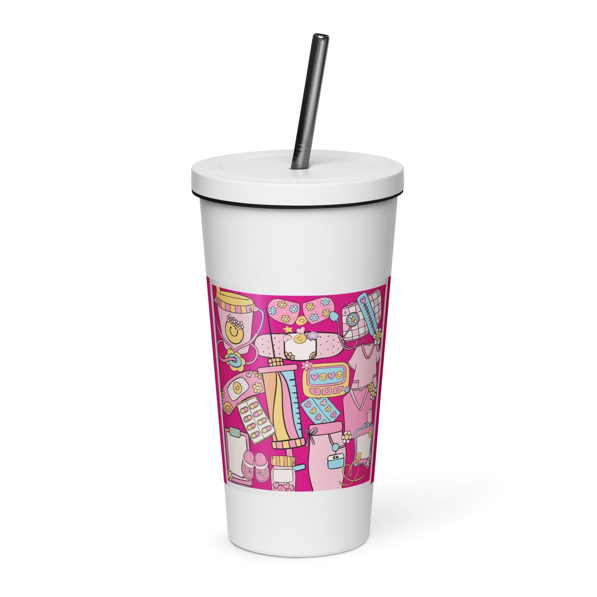 FUN NURSE - Nurse Tumbler (Insulated with Straw)