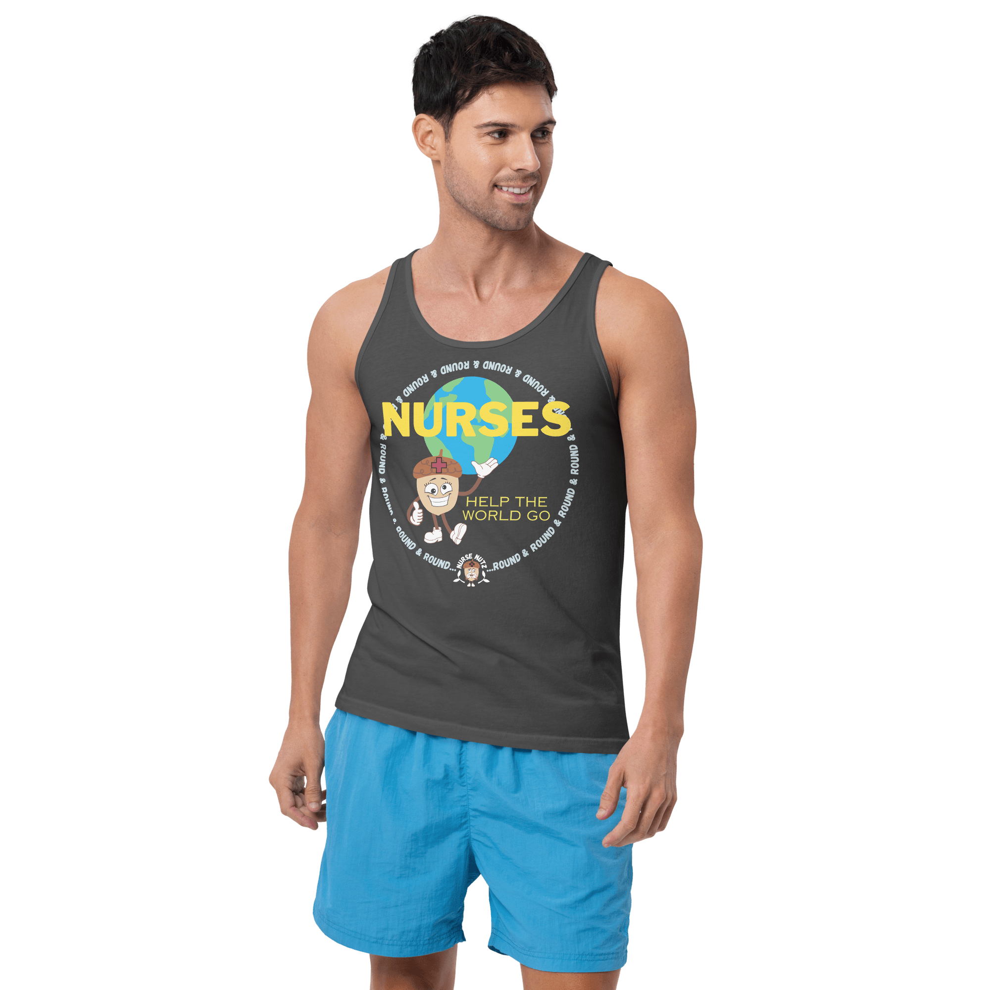 NURSES HELP THE WORLD GO ROUND & ROUND... - Men's (Unisex) Tank