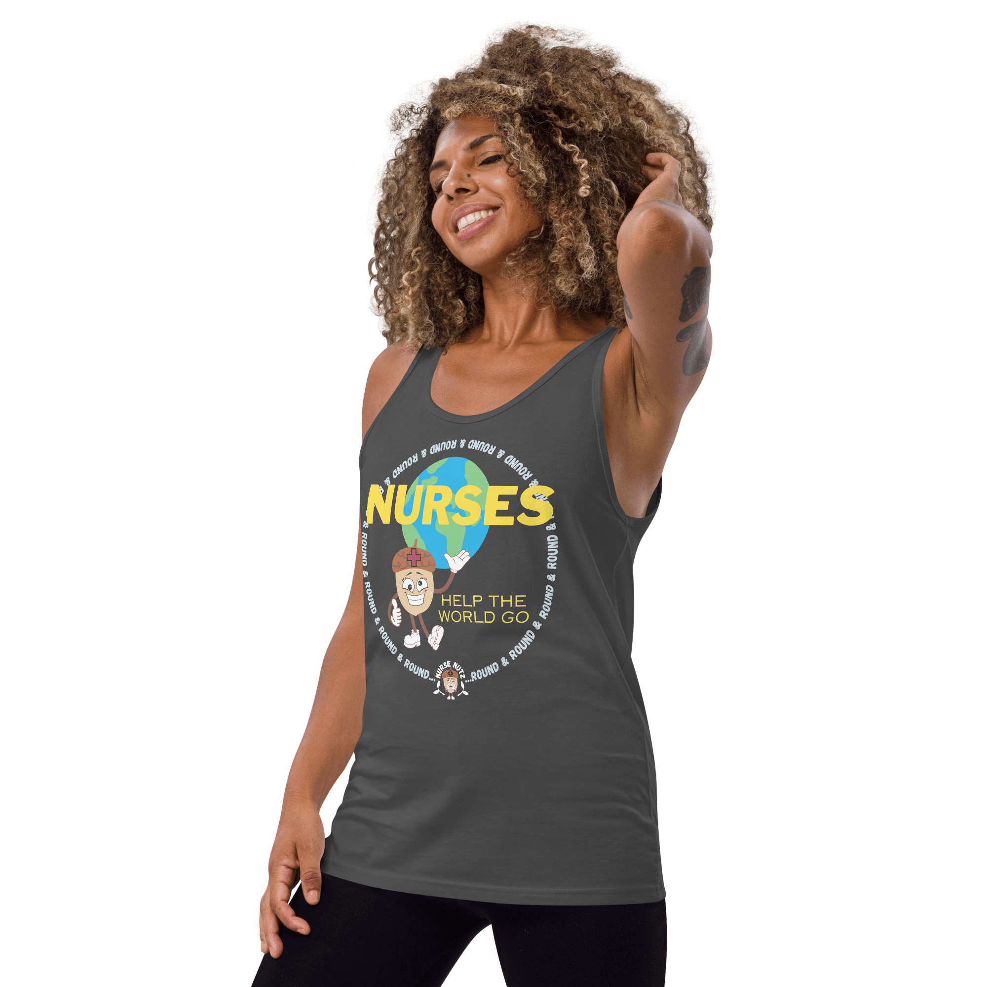 NURSES HELP THE WORLD GO ROUND & ROUND... - Men's (Unisex) Tank