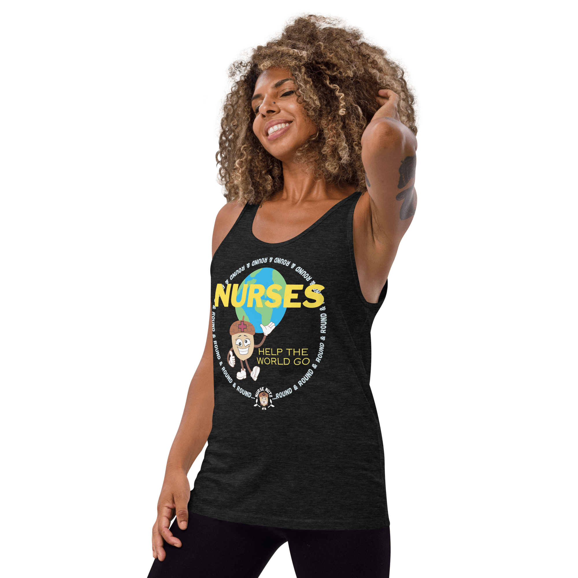 NURSES HELP THE WORLD GO ROUND & ROUND... - Men's (Unisex) Tank