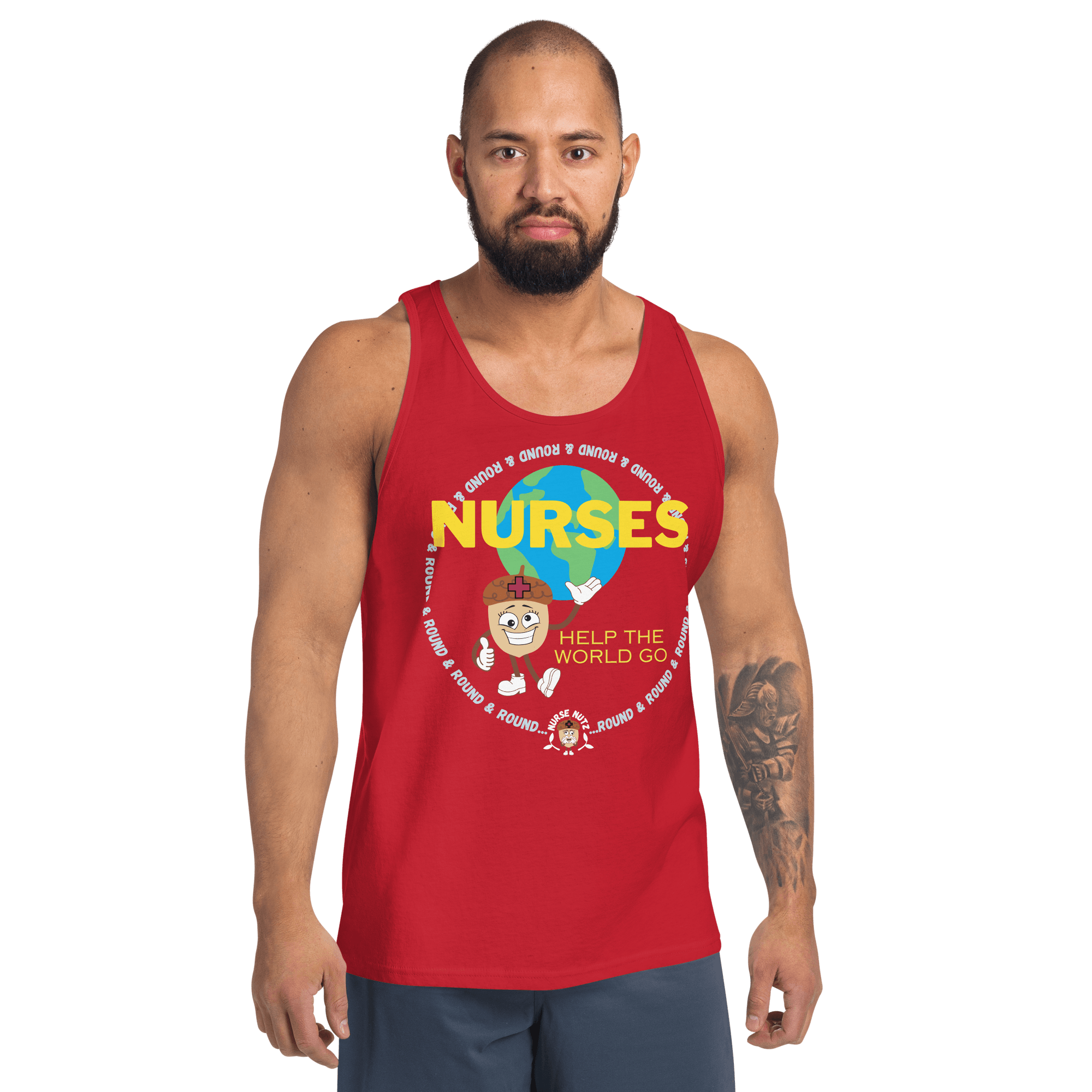 NURSES HELP THE WORLD GO ROUND & ROUND... - Men's (Unisex) Tank