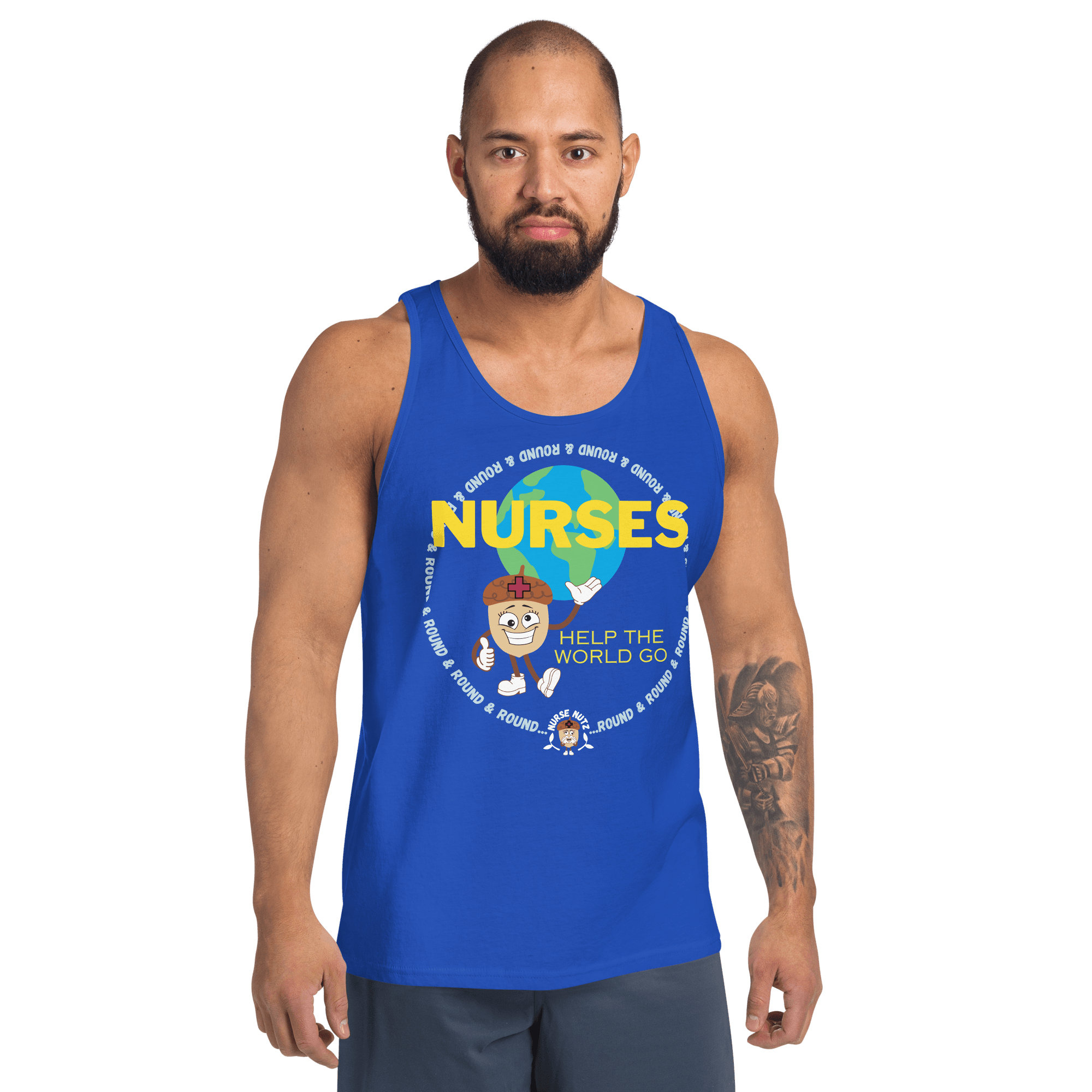 NURSES HELP THE WORLD GO ROUND & ROUND... - Men's (Unisex) Tank