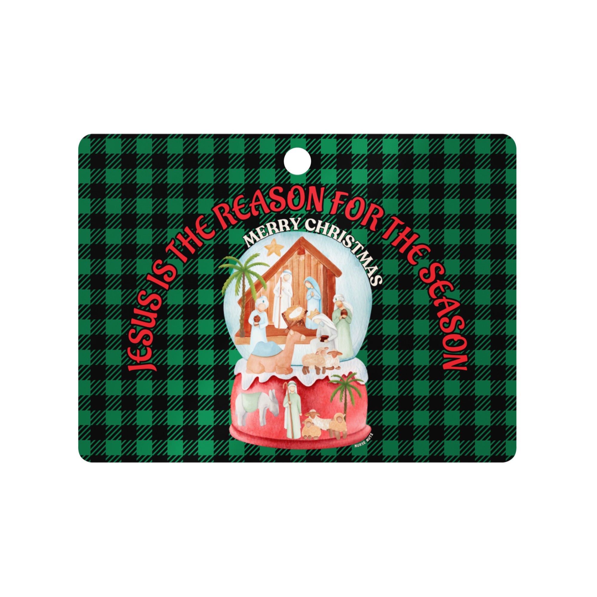 Jesus is the Reason for the Season! - Nurse Christmas Ornament (Metal)