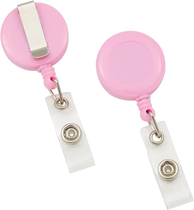 Pink Sparkle & Heart - Badge Reels for Nurses