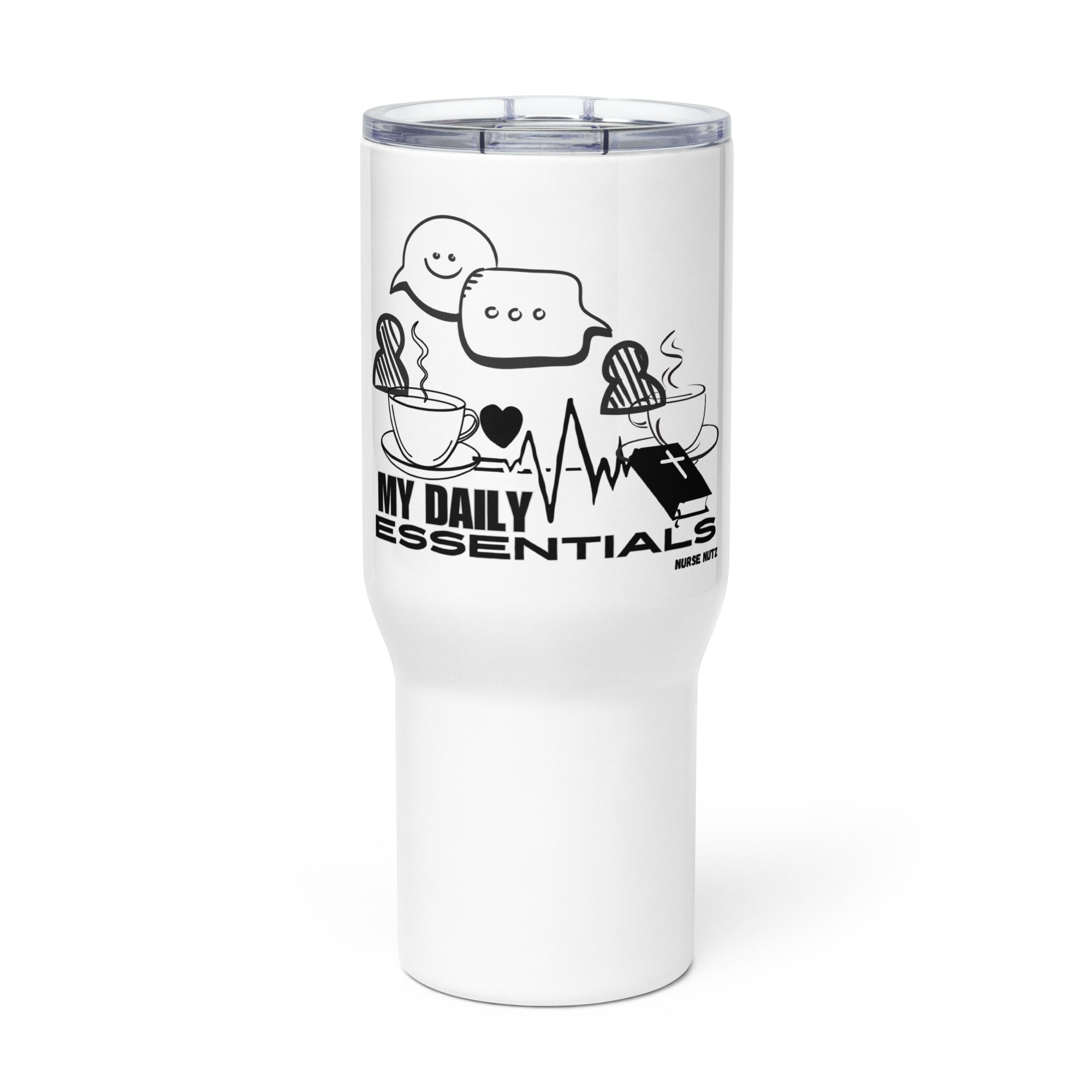 MY DAILY ESSENTIALS - Nurse Tumbler (Travel Mug) With Handle