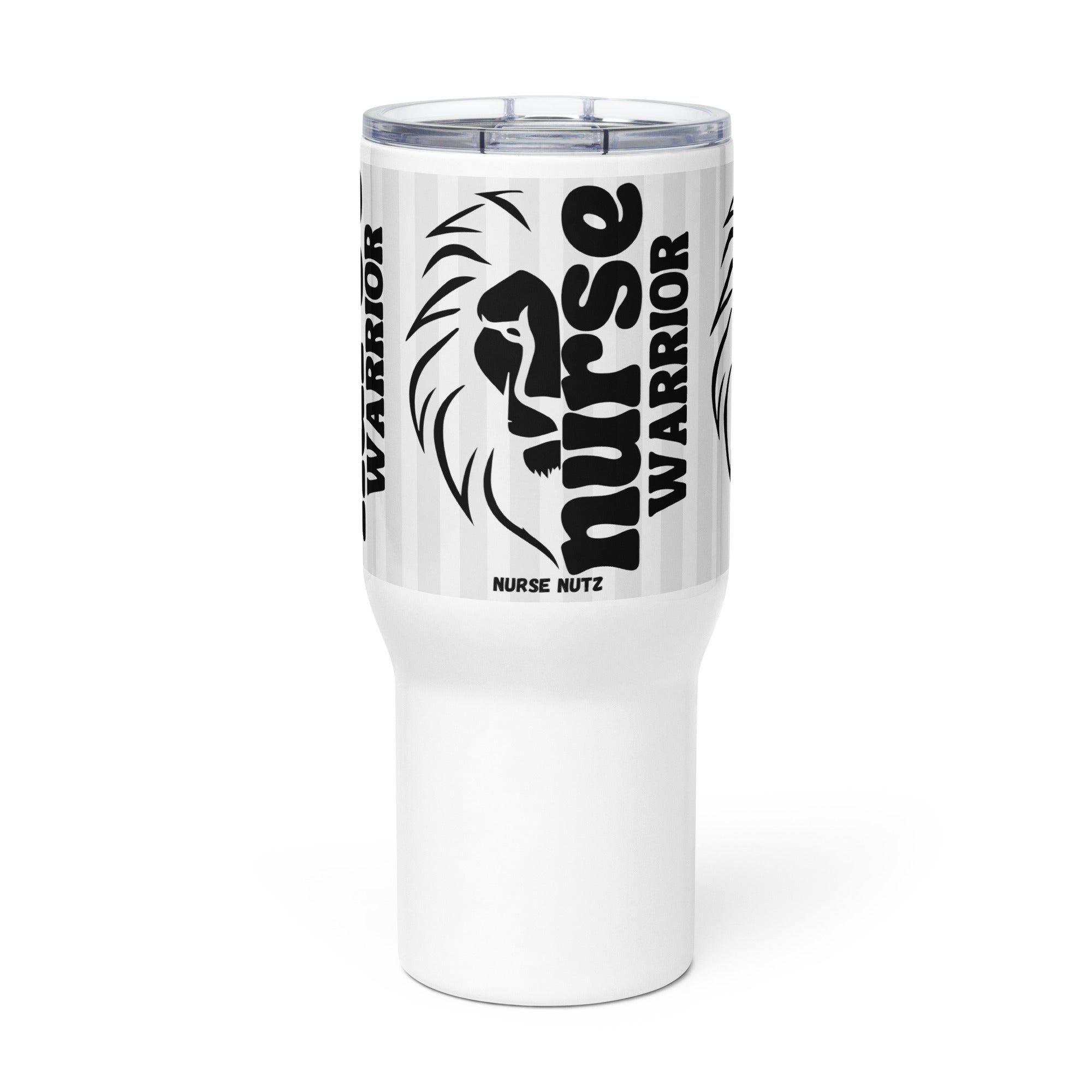 NURSE WARRIOR - Nurse Tumbler (Travel Mug) With Handle