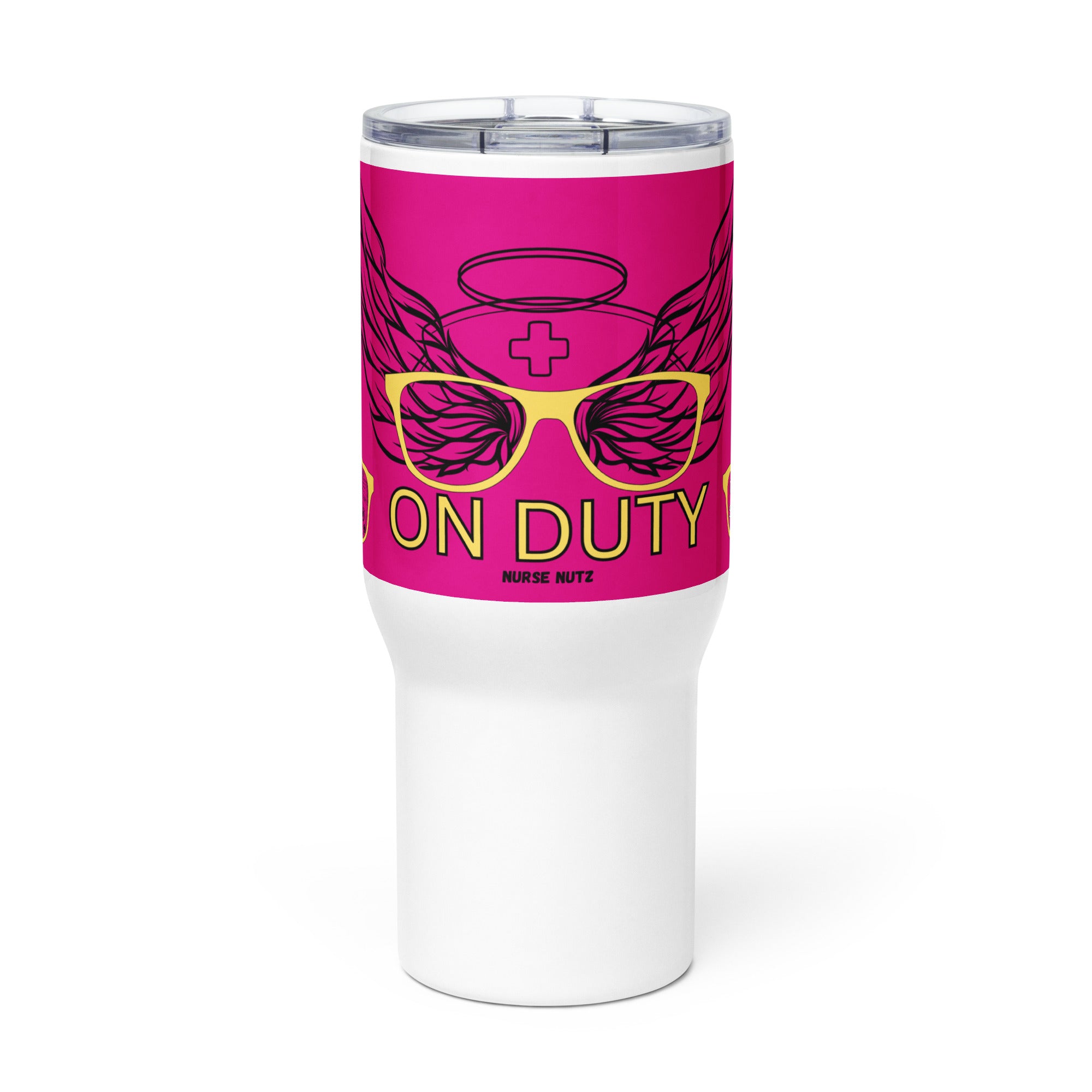 STUDENT NURSE ON DUTY - Nurse Tumbler (Travel Mug) With Handle