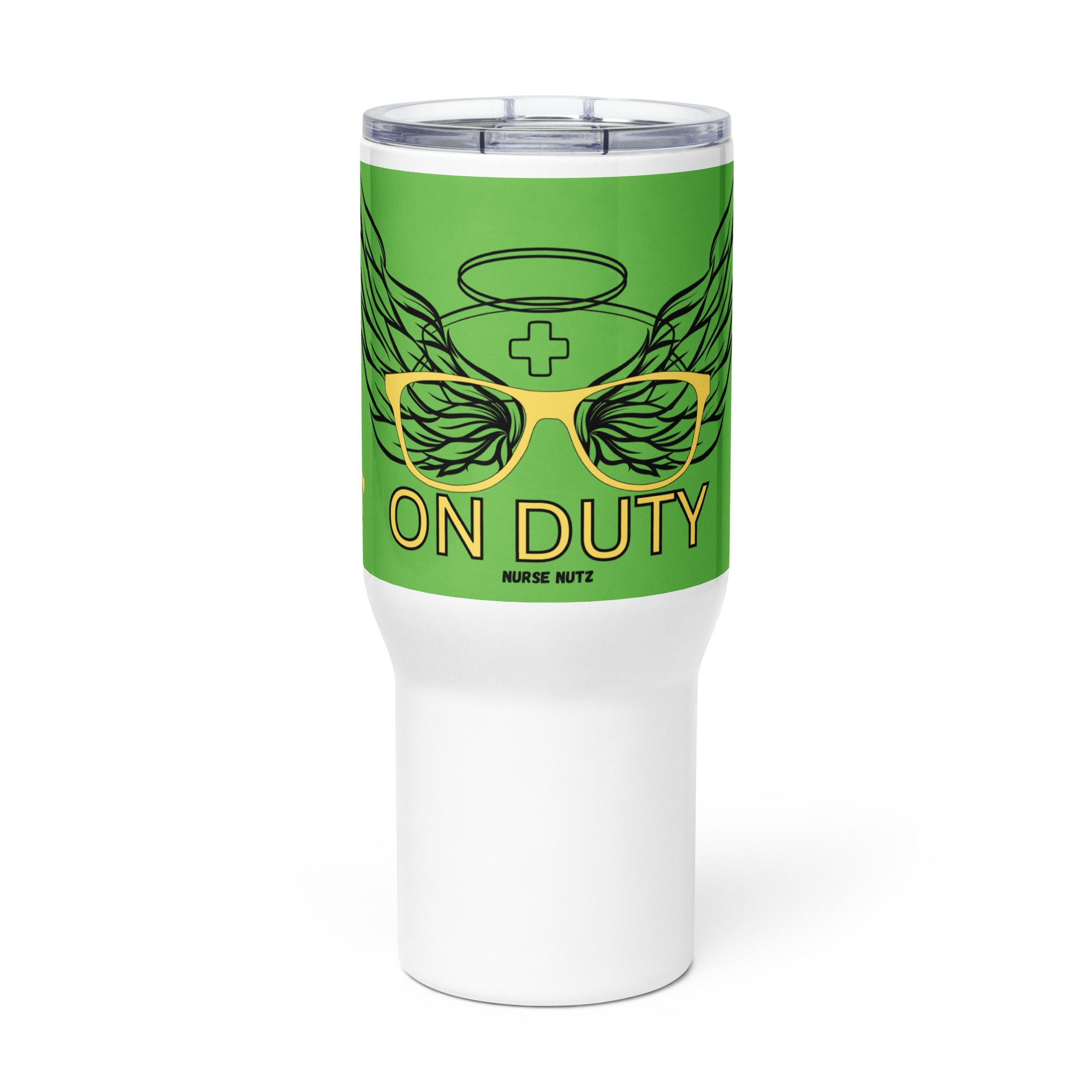 CNA ON DUTY - Nurse Tumbler (Travel Mug) With Handle