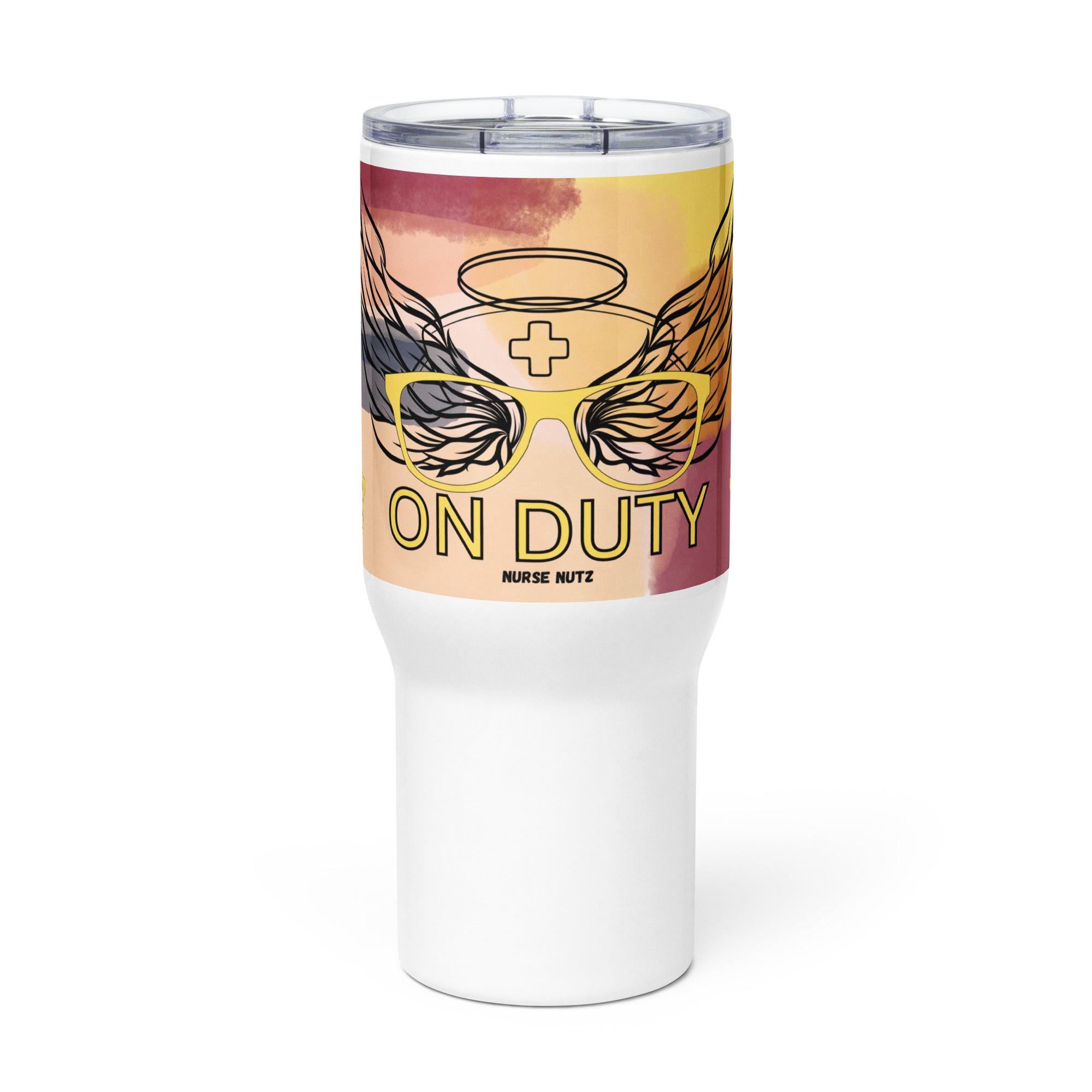 RN ON DUTY - Nurse Tumbler (Travel Mug) With Handle