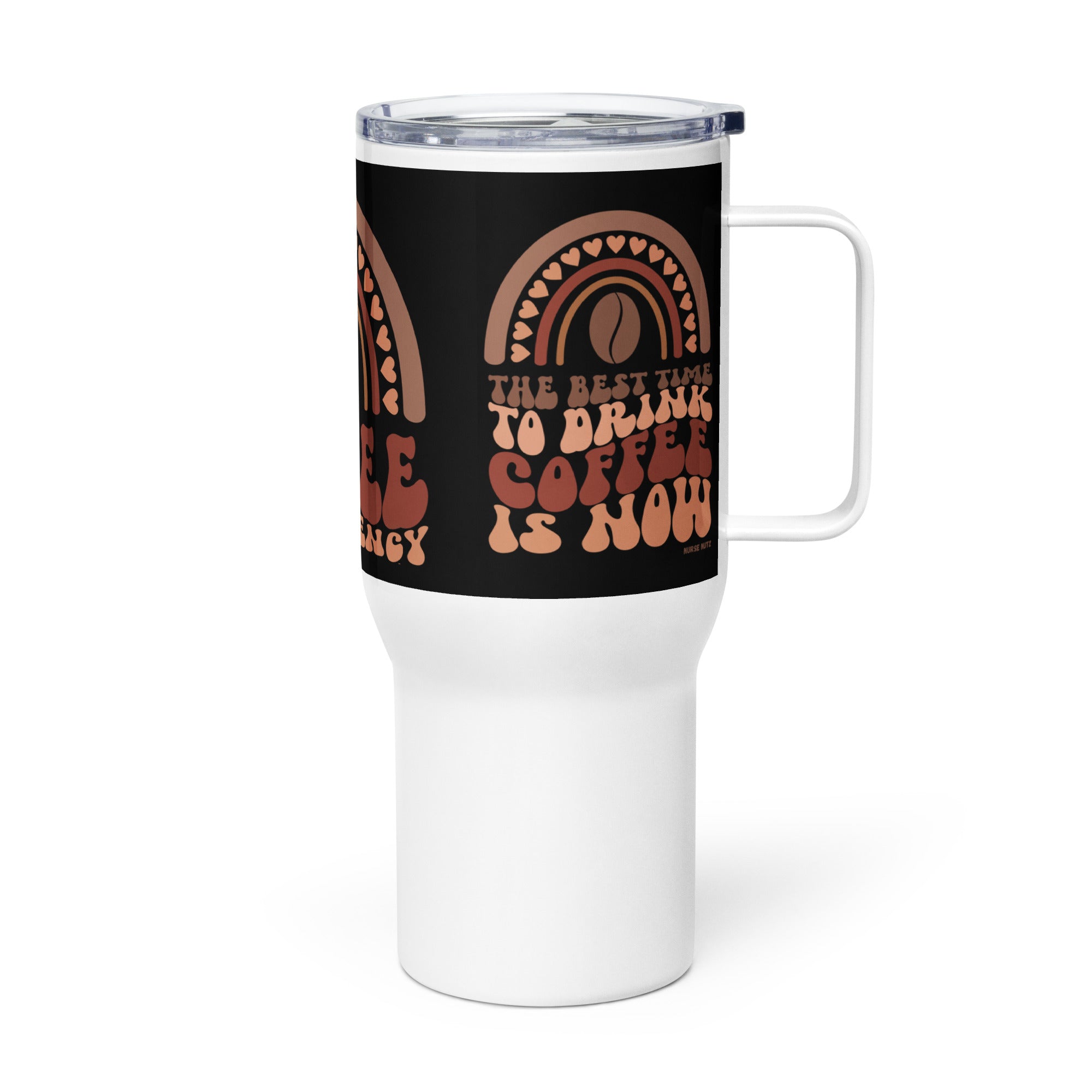 COFFEE EMERGENCY - THE BEST TIME FOR COFFEE IS NOW - Nurse Tumbler (Travel Mug) With Handle