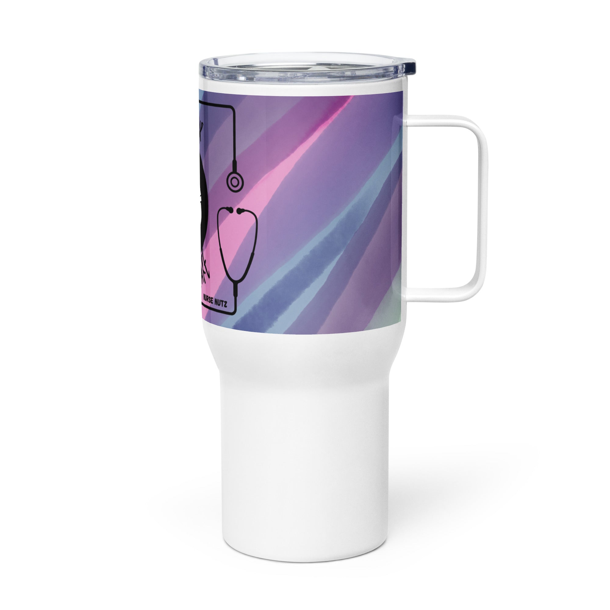 ROCK A PAIR, SHOW YOU CARE - Nurse Tumbler (Travel Mug) With Handle