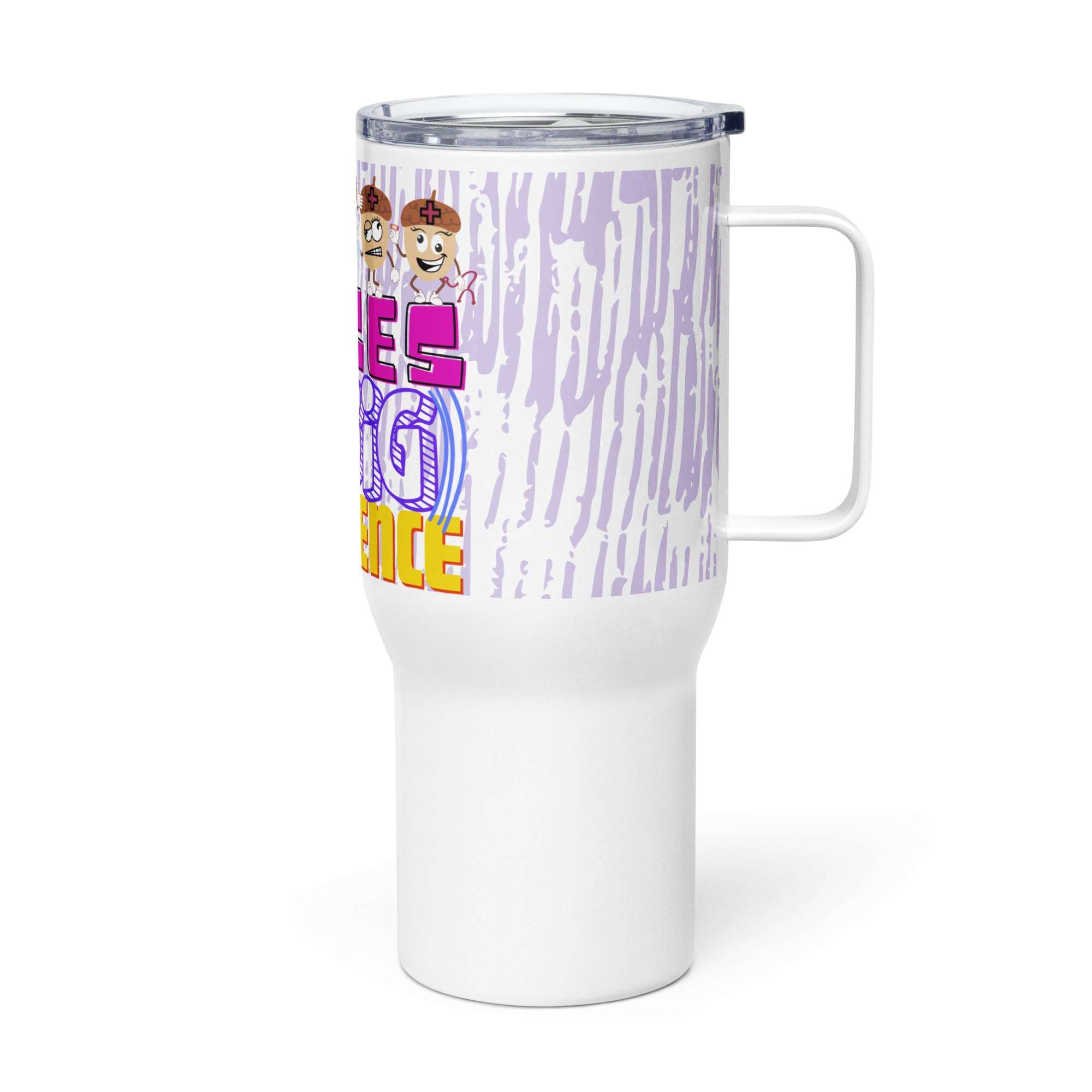 NURSES MAKE A BIG DIFFERENCE - Nurse Tumbler (Travel Mug) With Handle