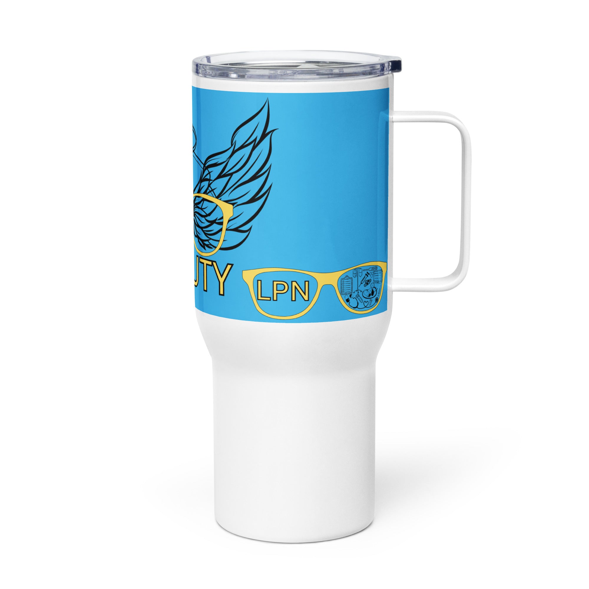 LPN ON DUTY - Nurse Tumbler (Travel Mug) With Handle