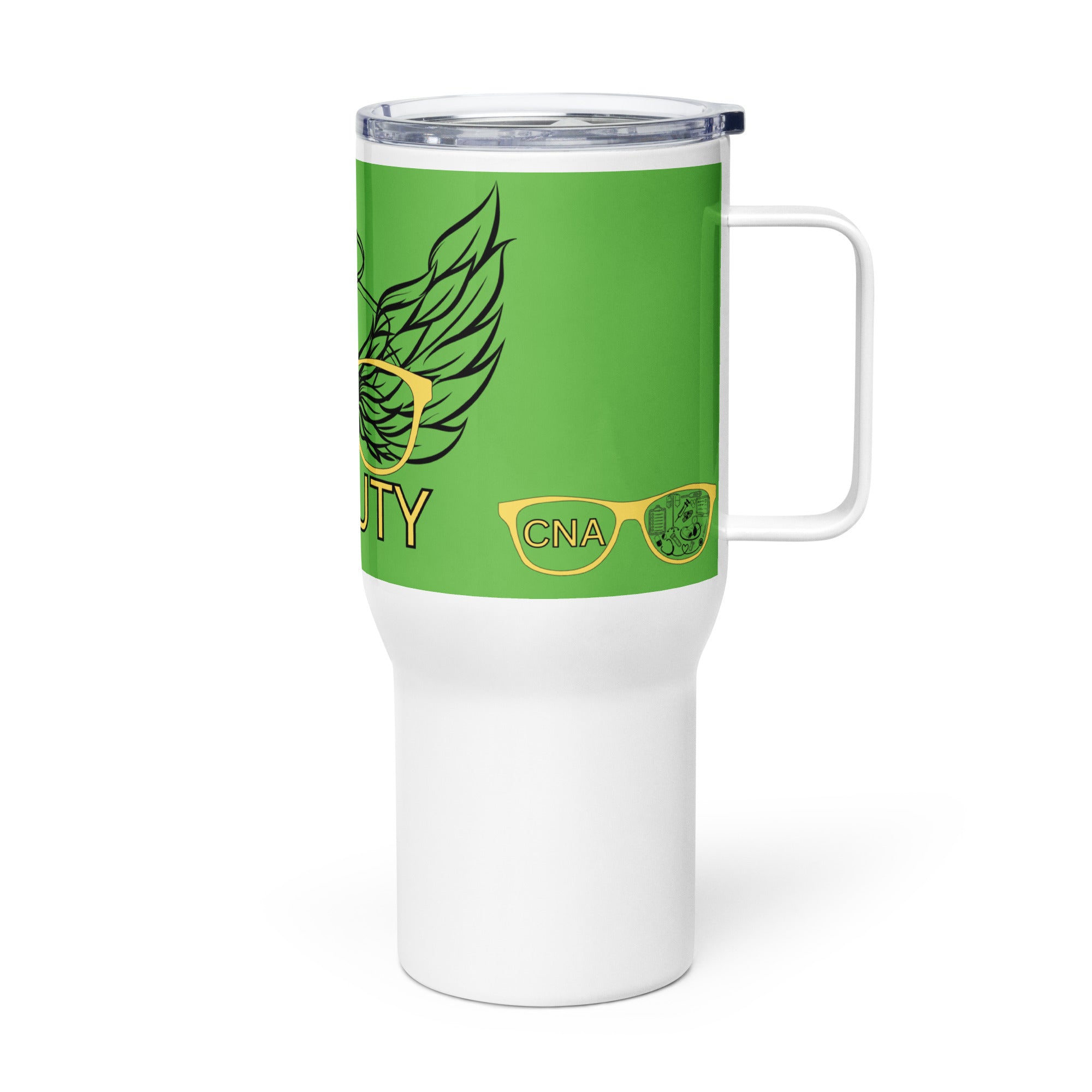 CNA ON DUTY - Nurse Tumbler (Travel Mug) With Handle