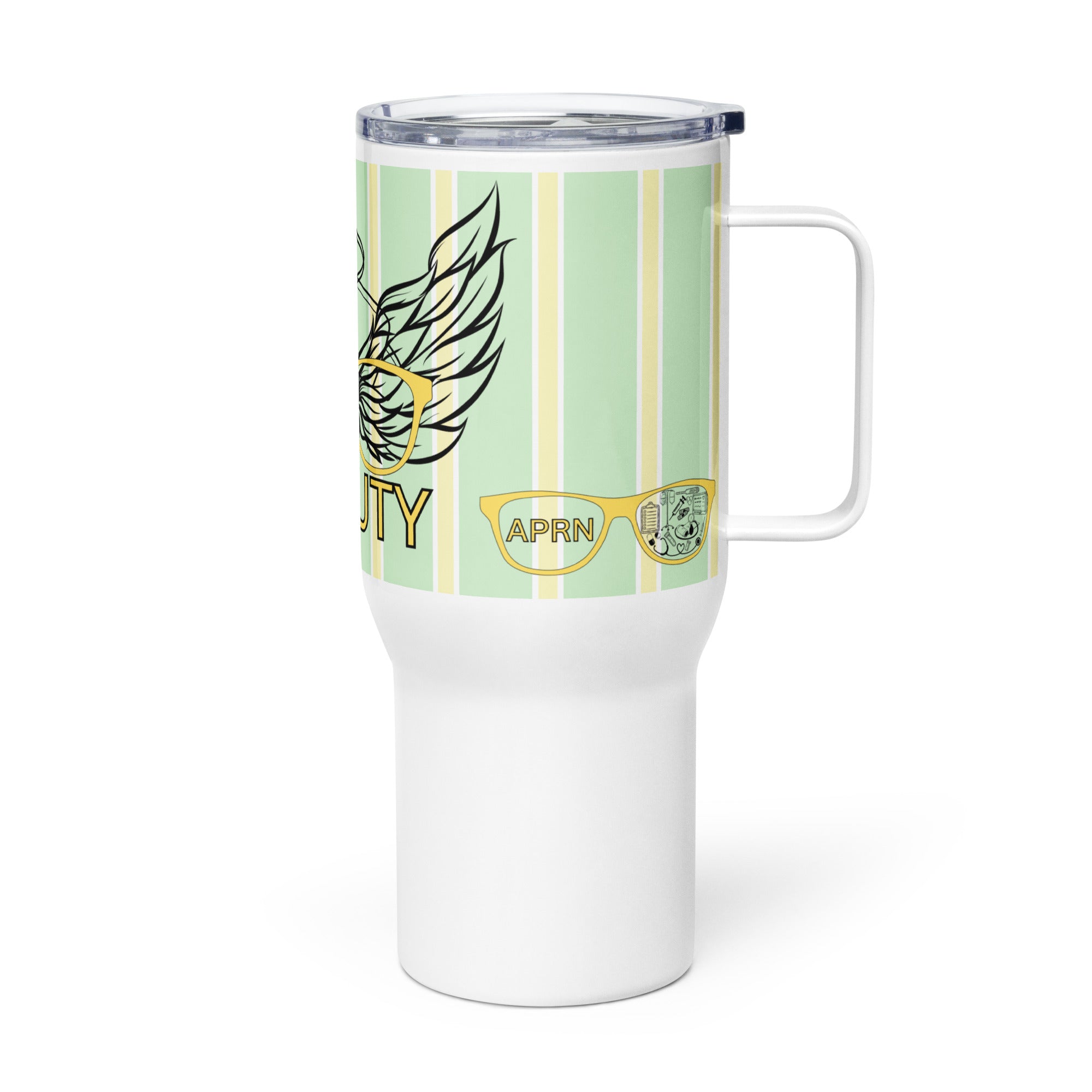 APRN ON DUTY - Nurse Tumbler (Travel Mug) With Handle