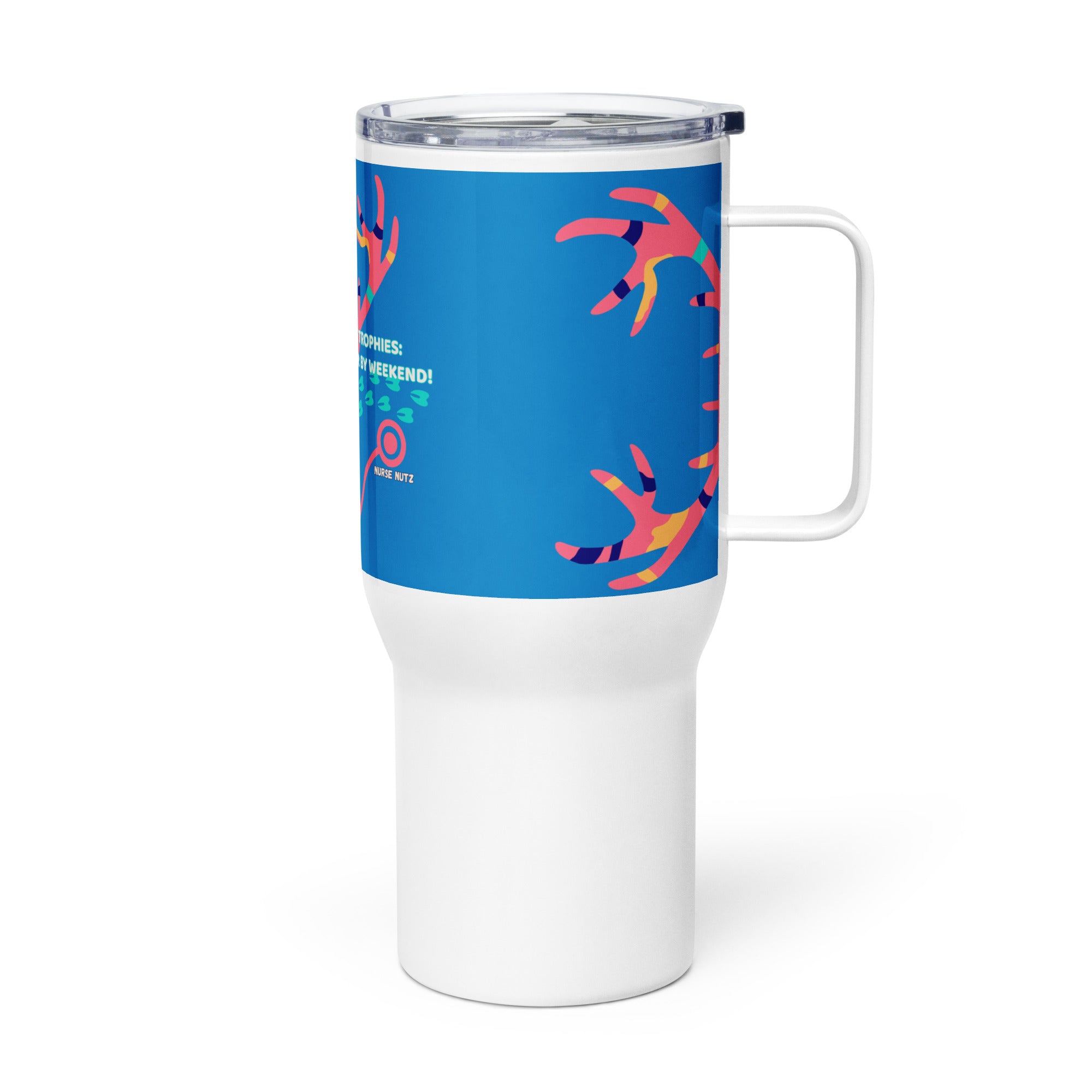 TRACKING VITALS & TROPHIES: NURSE BY DAY, HUNTER BY WEEKEND! - Nurse Tumbler (Travel Mug) with Handle