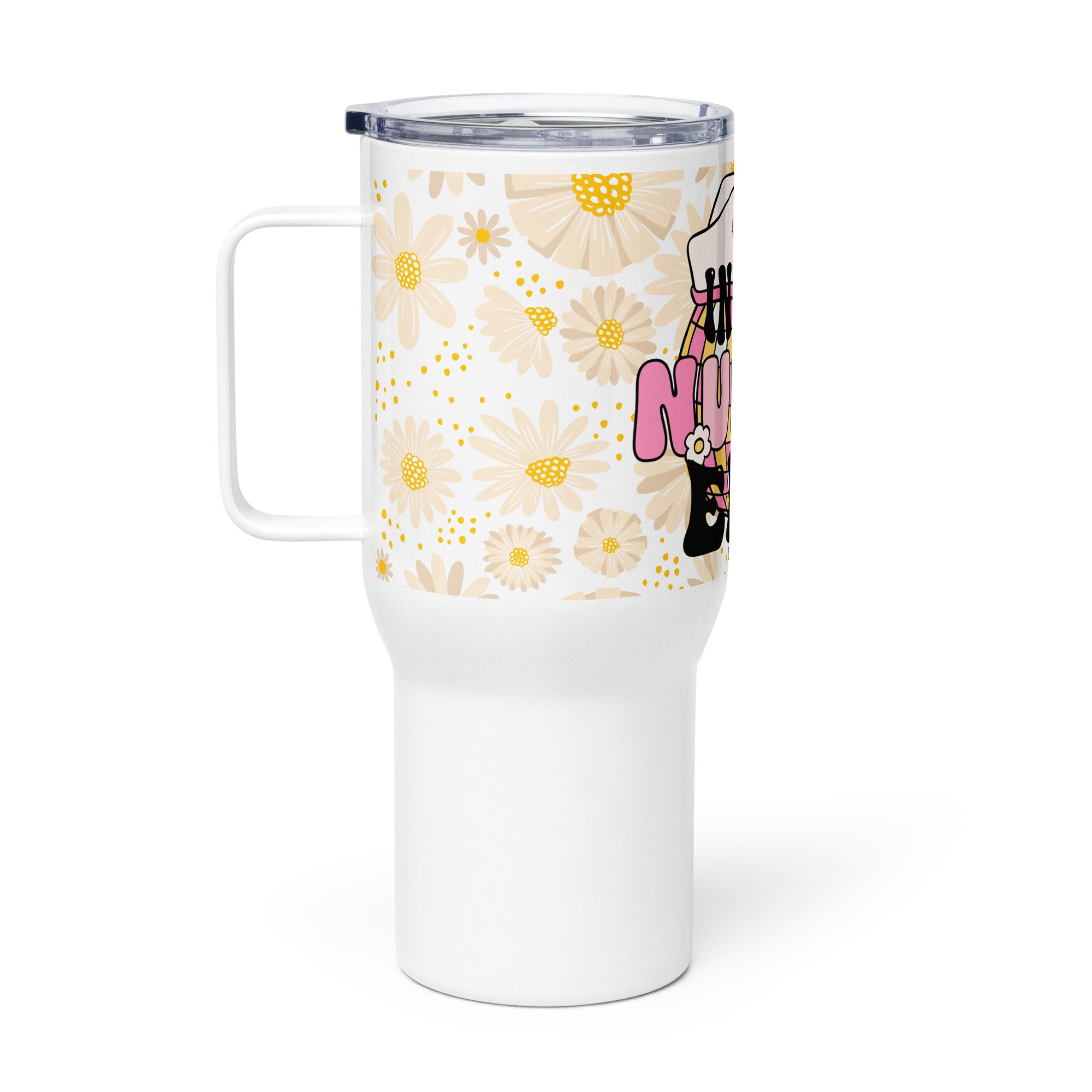 IN MY NURSE ERA (FLOWER) - Nurse Tumbler (Travel Mug) With Handle