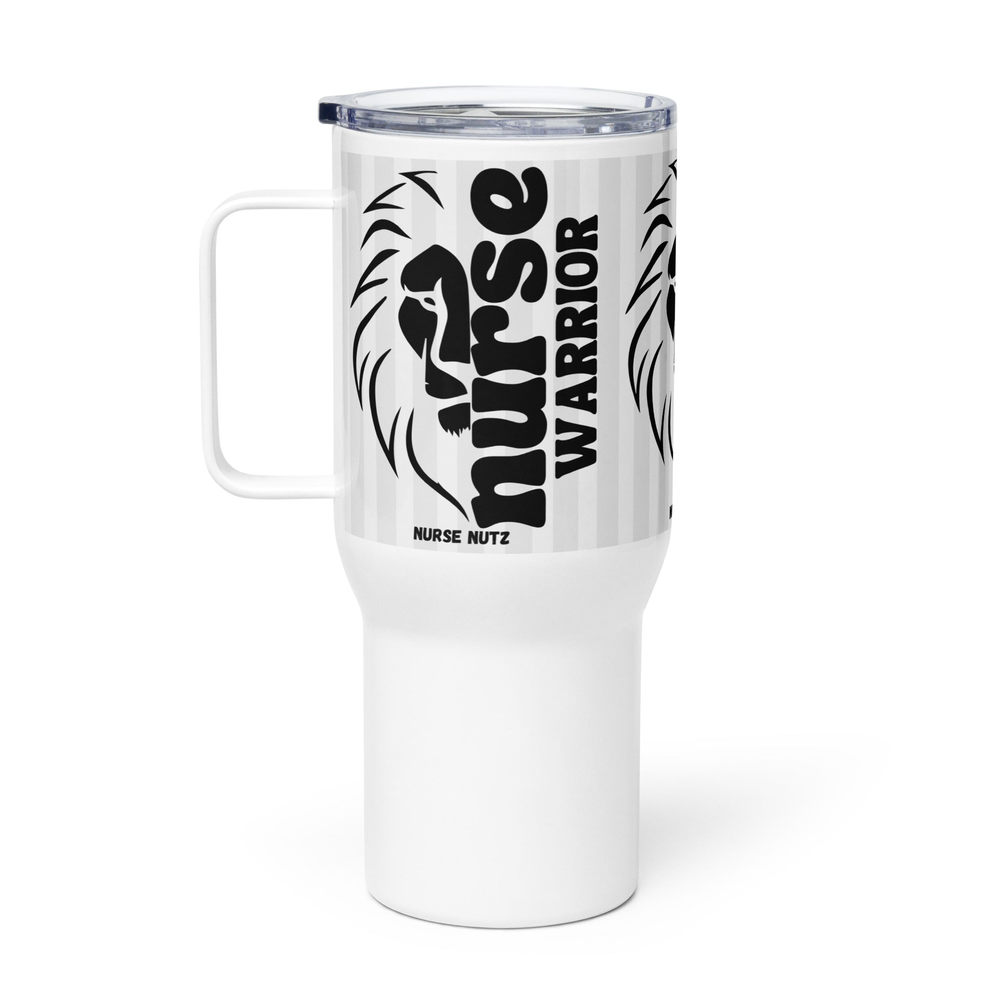 NURSE WARRIOR - Nurse Tumbler (Travel Mug) With Handle