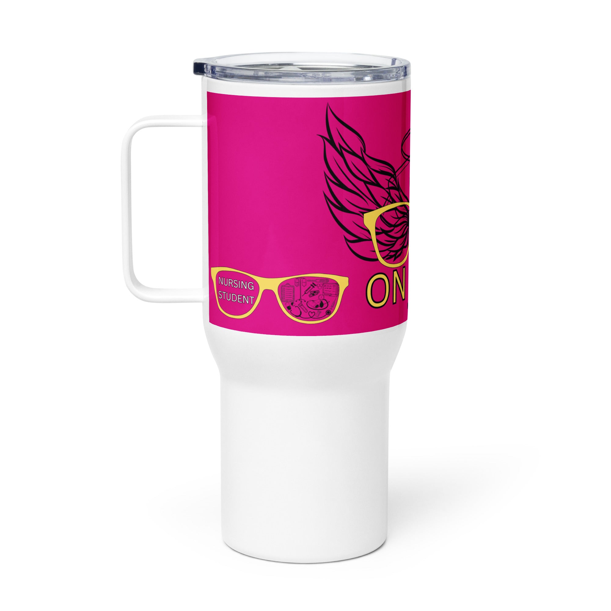 STUDENT NURSE ON DUTY - Nurse Tumbler (Travel Mug) With Handle