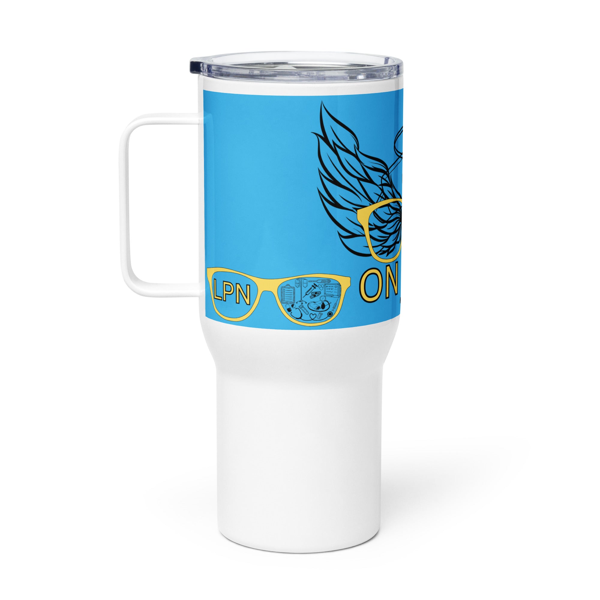 LPN ON DUTY - Nurse Tumbler (Travel Mug) With Handle