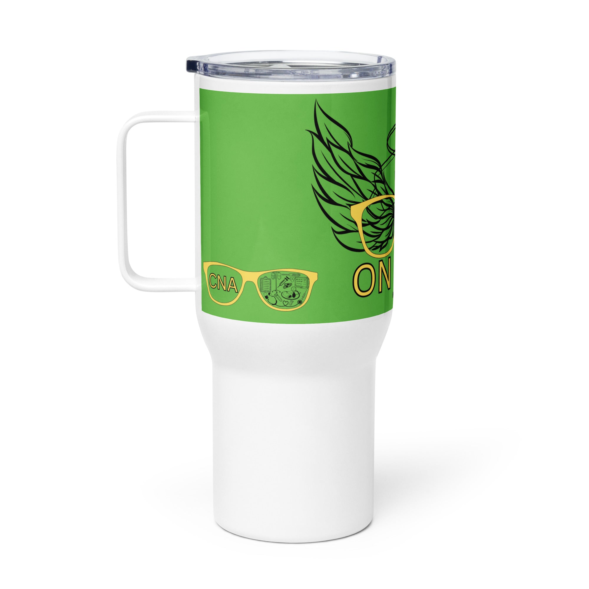 CNA ON DUTY - Nurse Tumbler (Travel Mug) With Handle