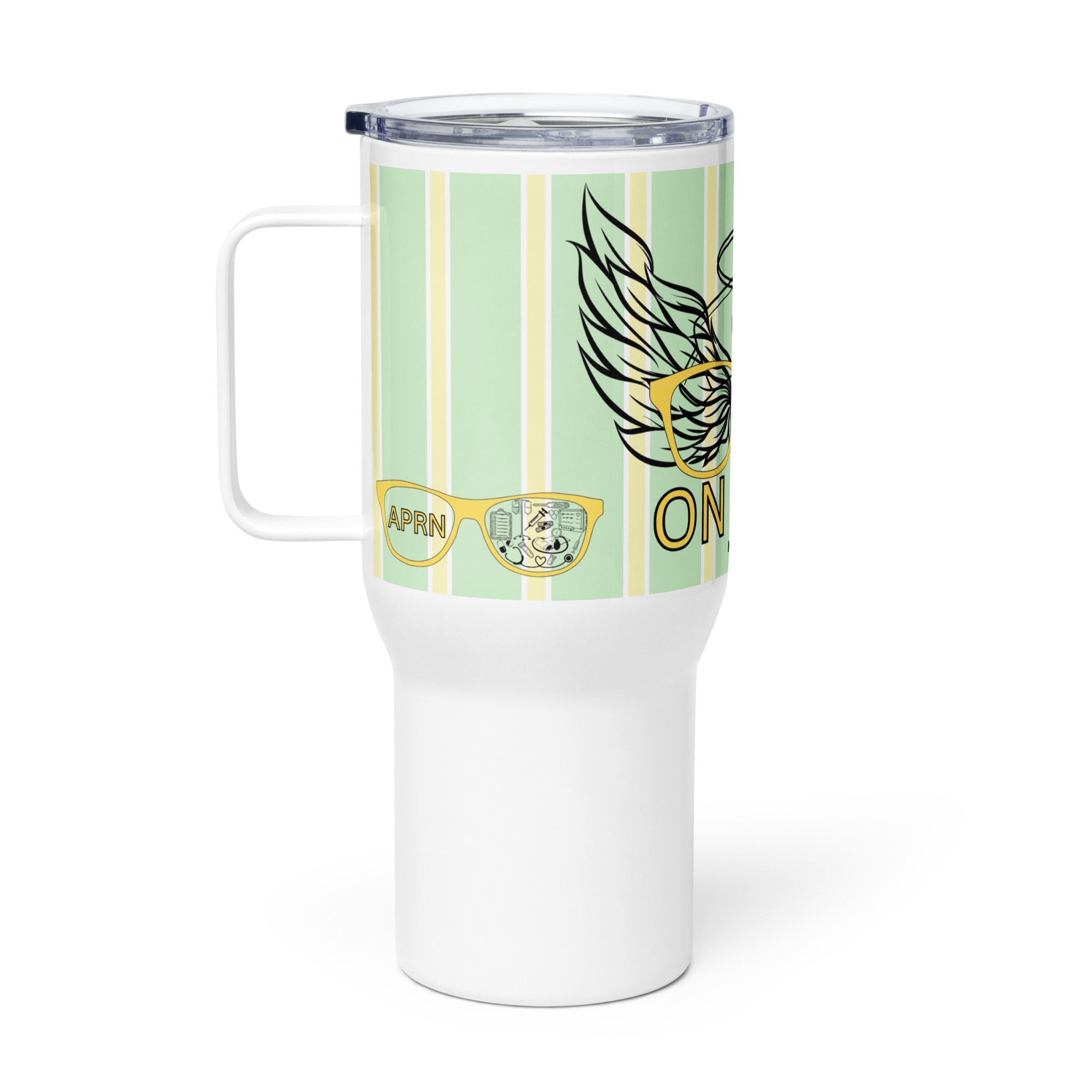 APRN ON DUTY - Nurse Tumbler (Travel Mug) With Handle