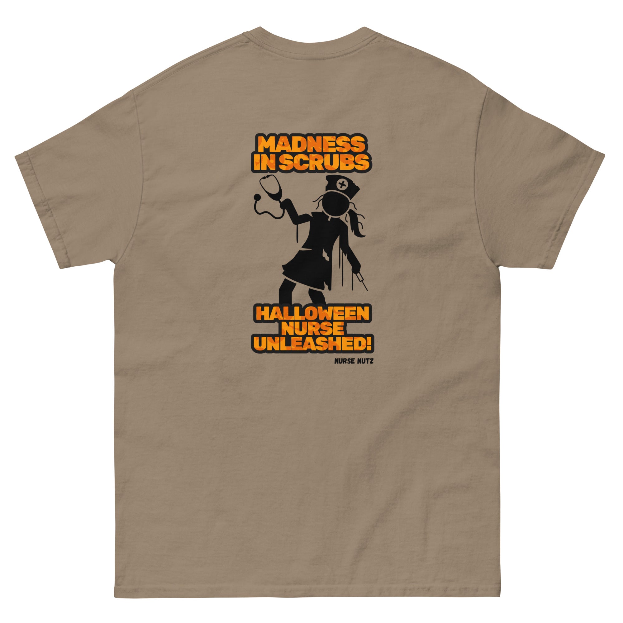 Madness in Scrubs: Halloween Nurse Unleashed - Nurse Unisex Double-Sided Classic Tee