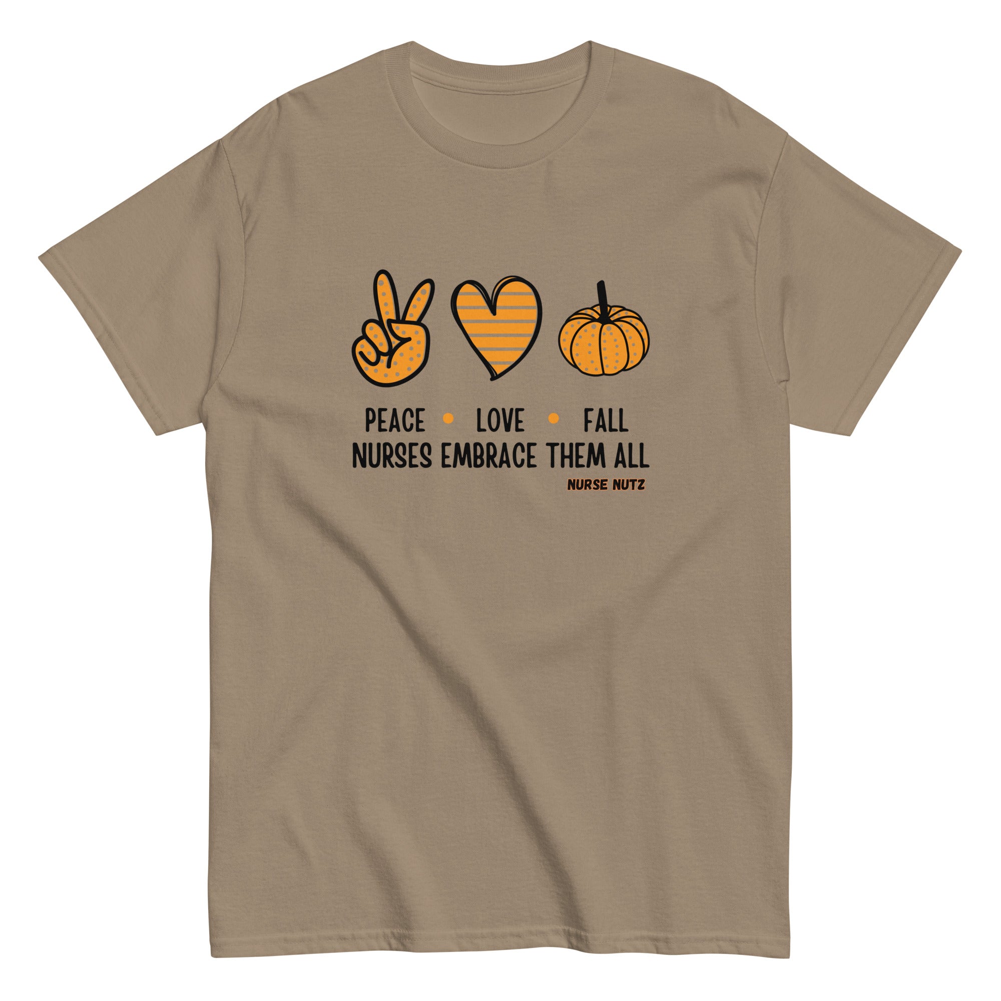 Peace, Love, Fall: Nurses Embrace Them All - Nurse Unisex Classic Tee