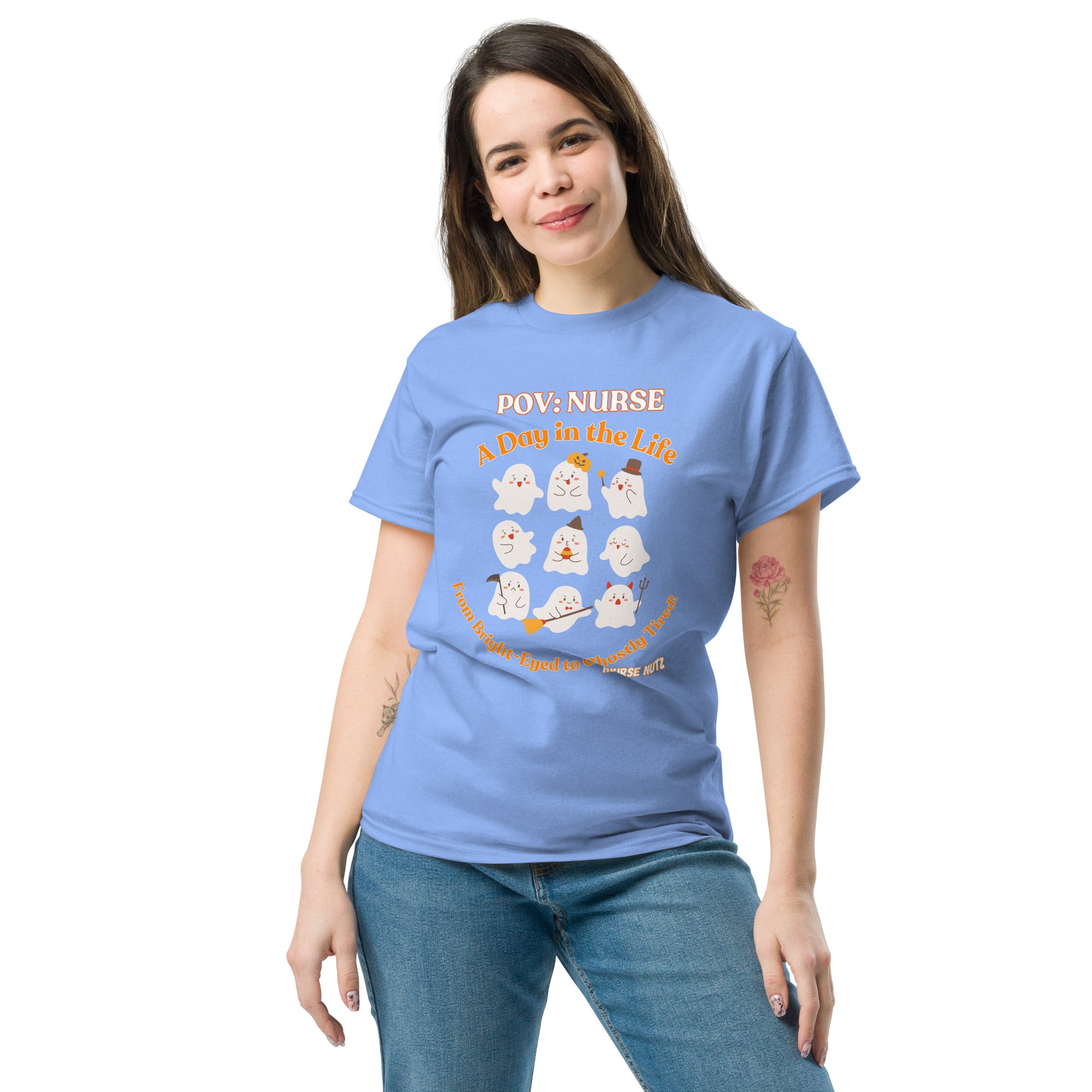 POV Nurse: A Day in the Life - From Bright Eyed to Ghostly Tired! - Nurse Unisex Classic Tee