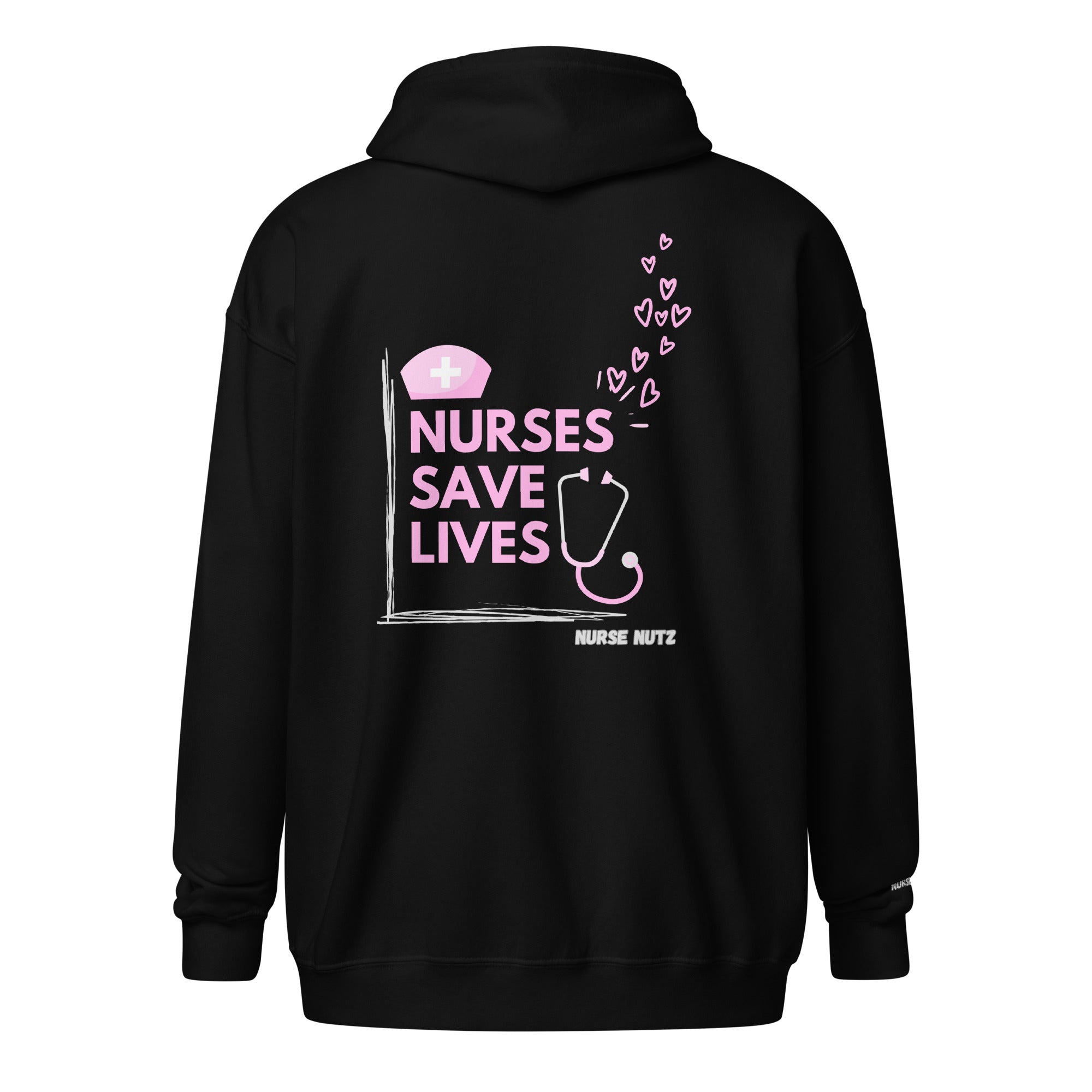 Nurses Save Lives - Nurse Jacket (Unisex Double-Sided Zip Hoodie)