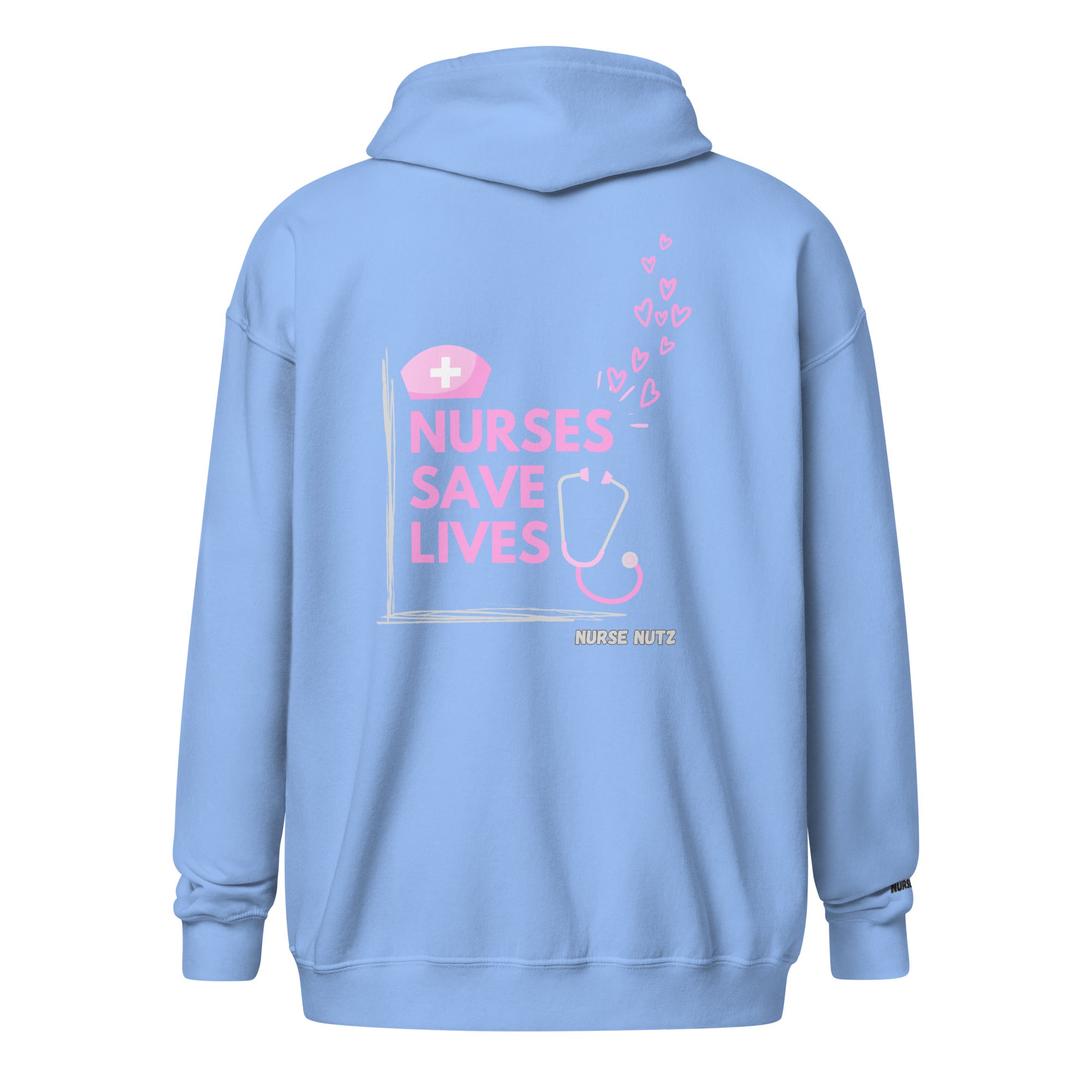 Nurses Save Lives - Nurse Jacket (Unisex Double-Sided Zip Hoodie)